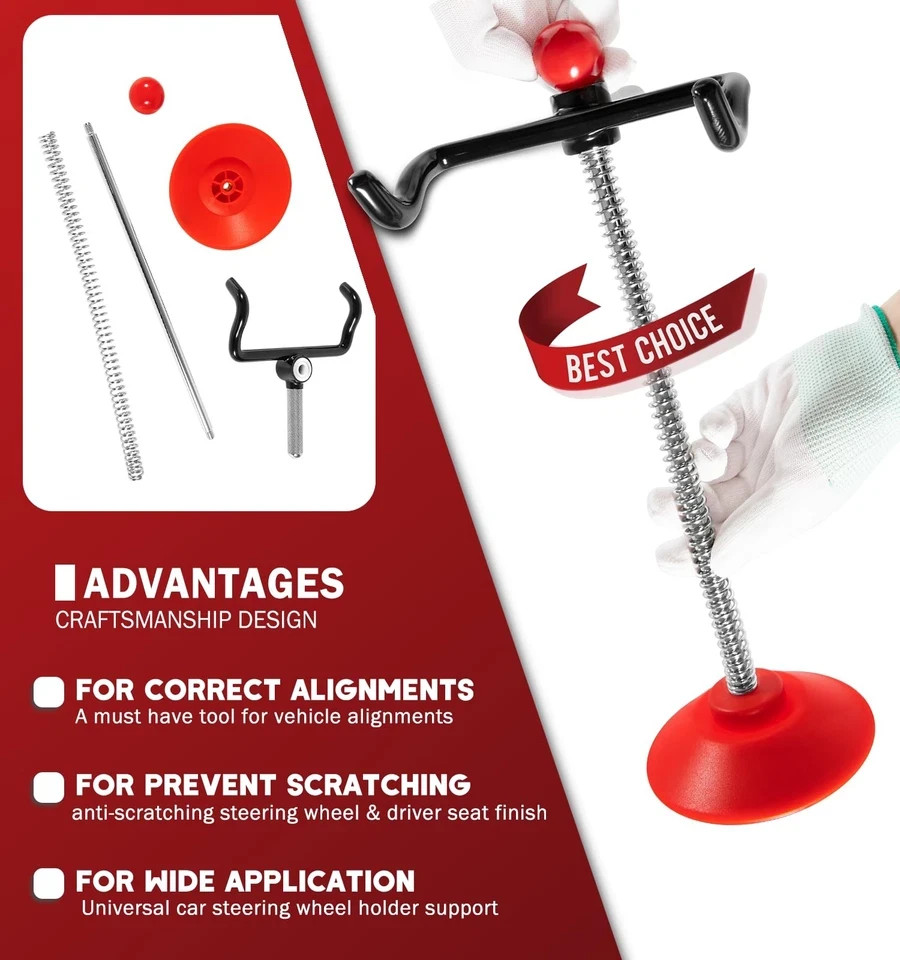 Steering Wheel Holder Stand Tool for Alignment, Adjustable Steering...