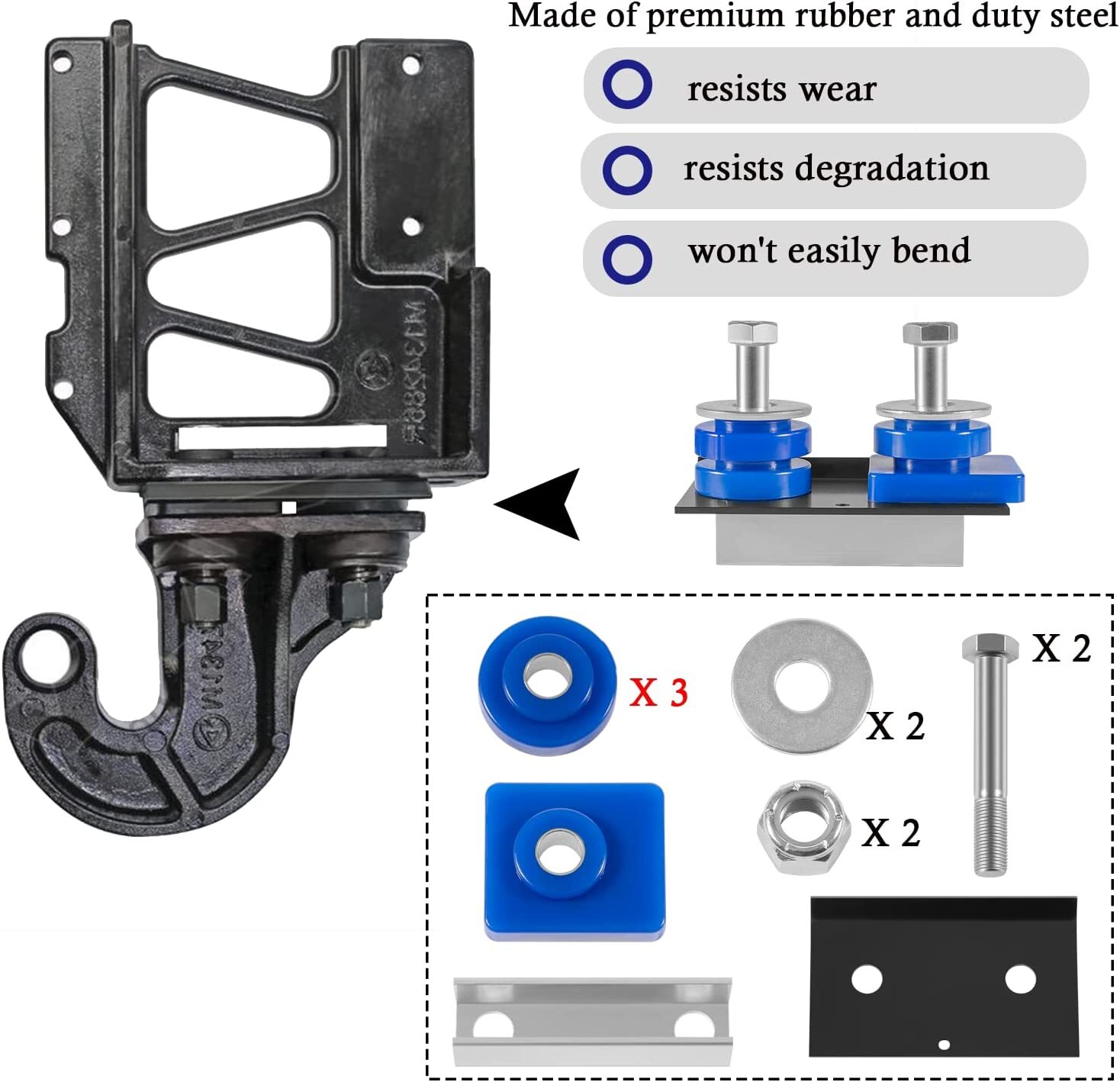 Engine Hood Hinge Pivot Bushing & Mounting Bolt Set Kits For Peterbilt 378 379