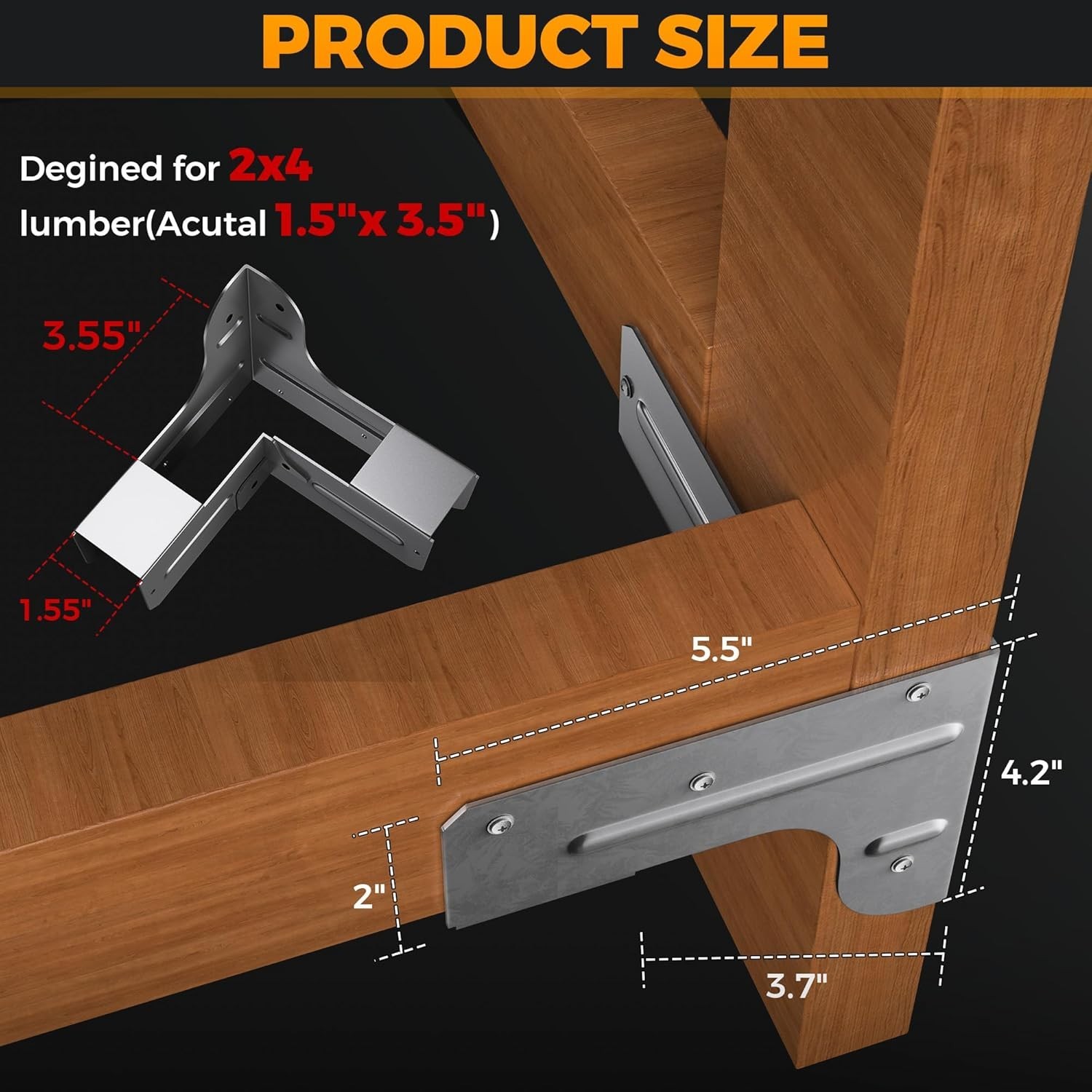 Workbench and Shelving Hardware Kit - Galvanized Steel Workbench Corner Brack...