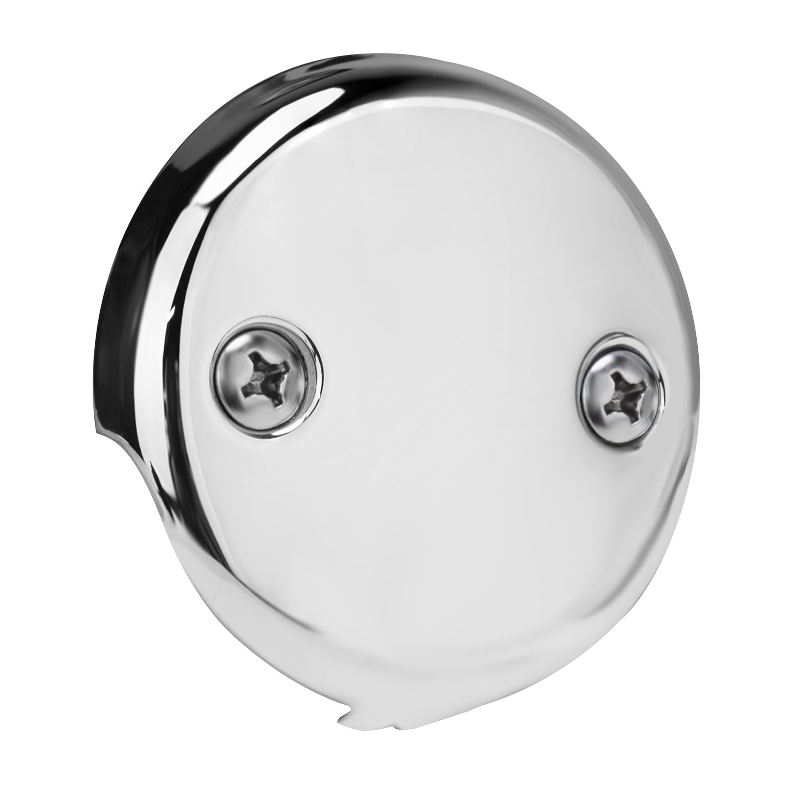 UNI-DRAIN Universal Bathtub Overflow Drain Face Plate 2 Hole Tub Chrome