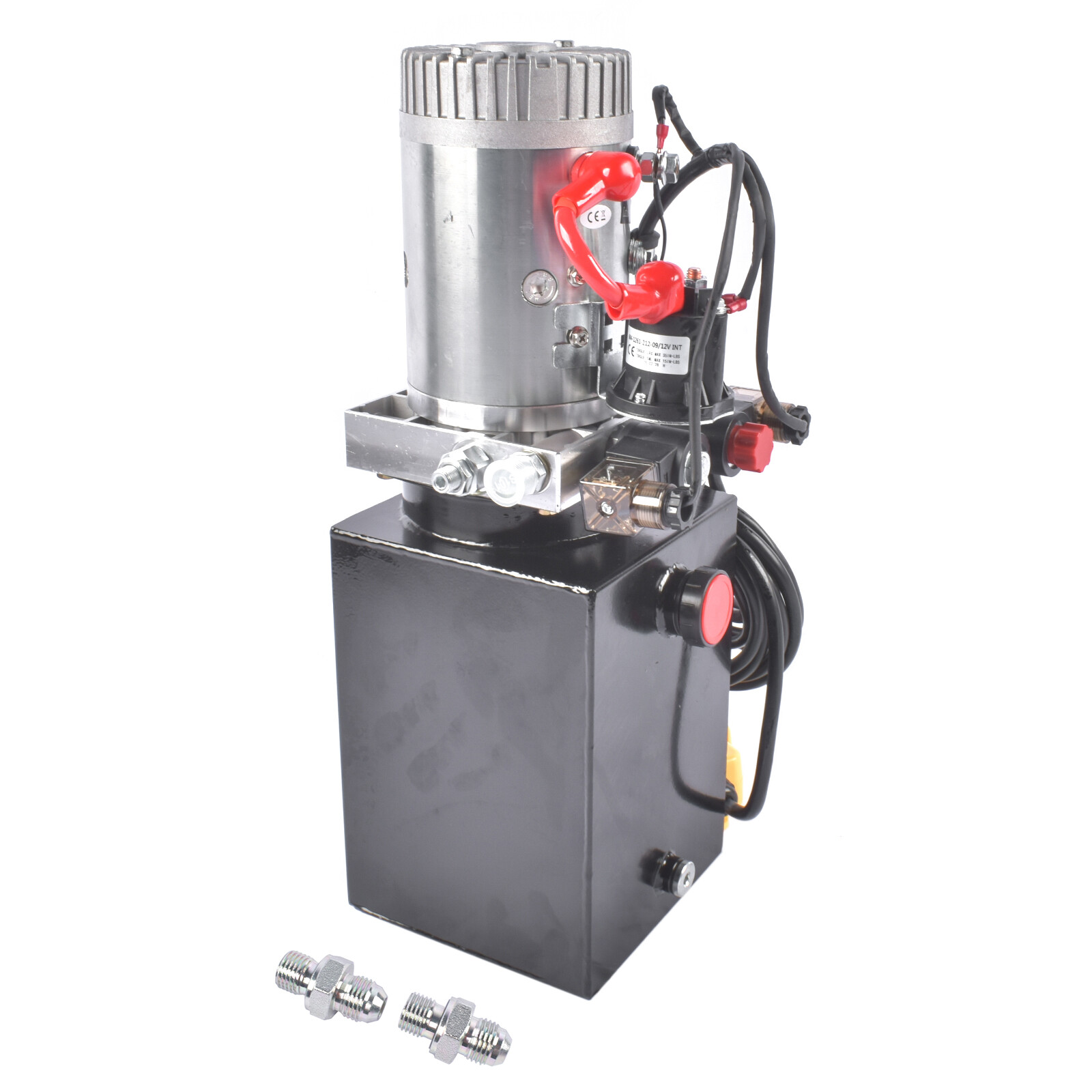 6 Quart Hydraulic Pump Double Acting DC 12V Dump Trailer Power Unit Pack
