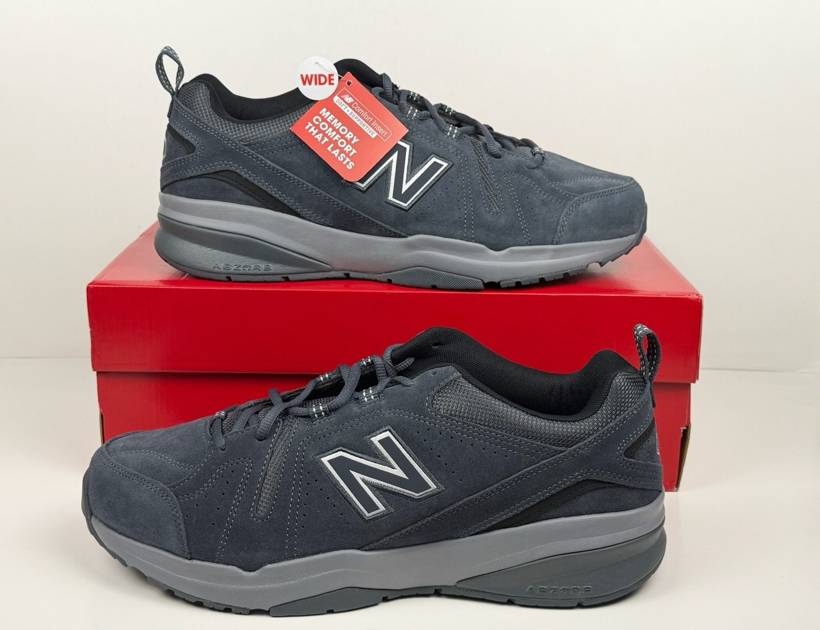 New Balance 608v5 Training Shoes Men’s Size 11 4E Wide Black/Grey MX608DG5