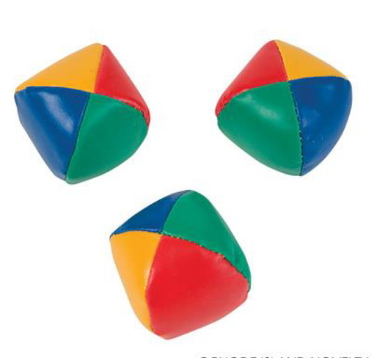 2 SETS OF 3 TOTAL 6 LEARN TO JUGGLE BALLS JUGGLING BALL WITH INSTRUCTIONS 2.25"