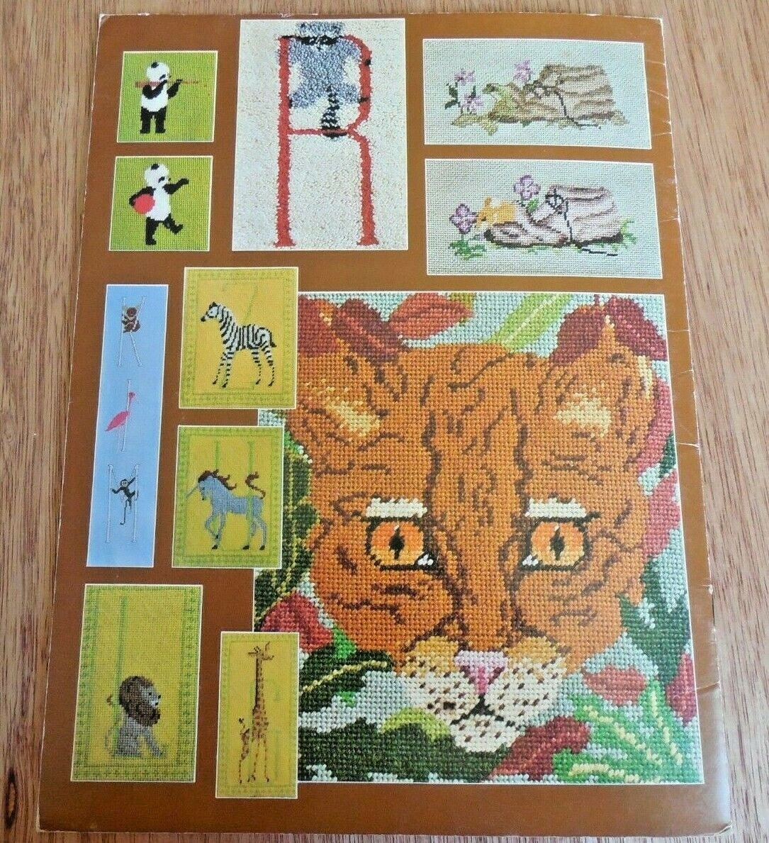 EUC Vntg 1976 Leisure Arts Needlepoint/Cross Stitch "Charted Creatures" Leaflet