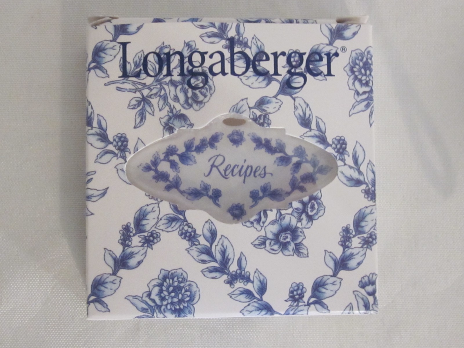 Rare Longaberger RECIPE TIE ON ~ Cottage Trellis Design ~ NIB