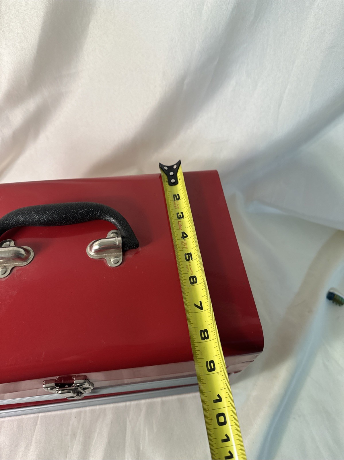 Small Red Tool Box With Assorted Tools