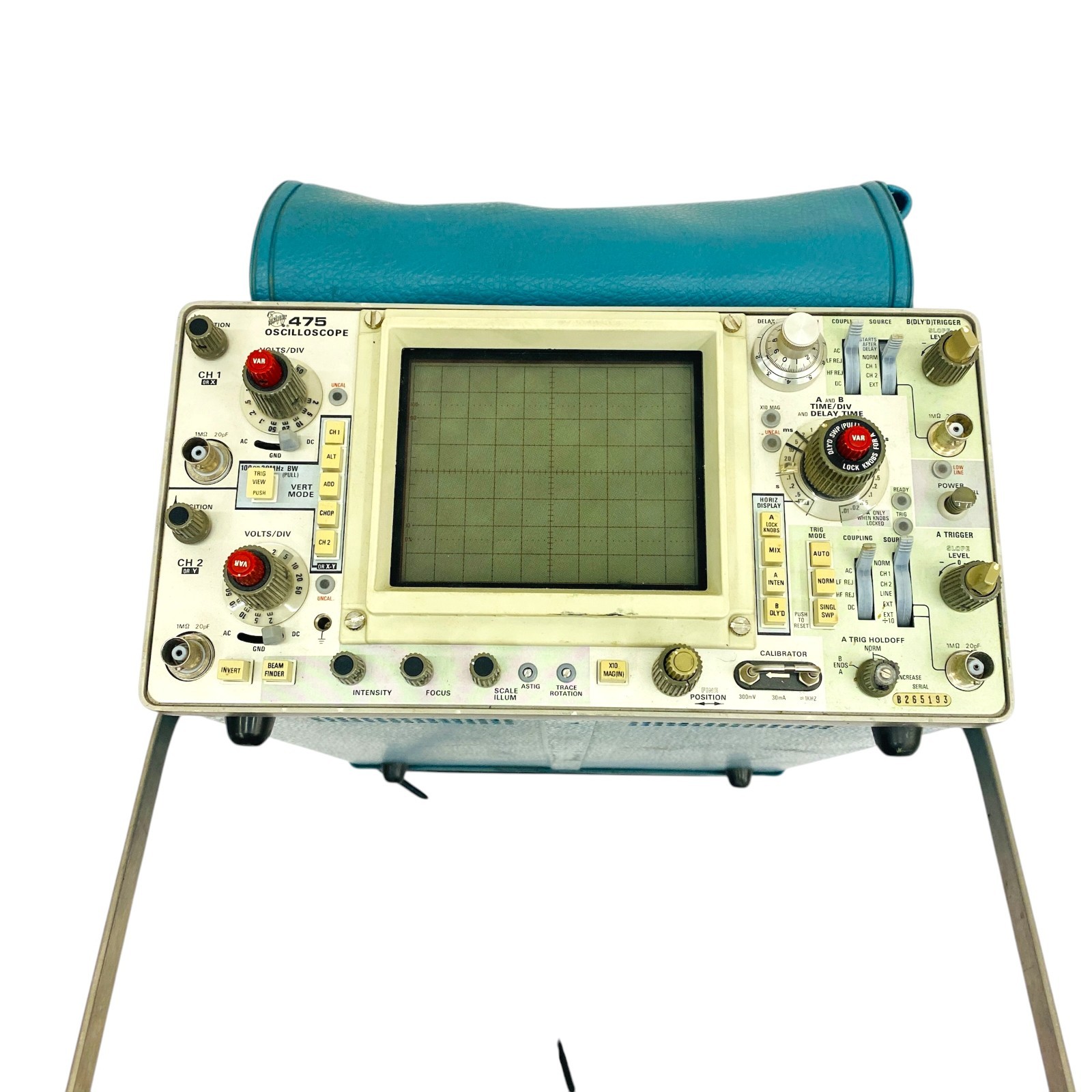 Tektronix 475 200MHz Dual Trace Analog Oscilloscope OPT 4 w/ P6106A Probe Manual