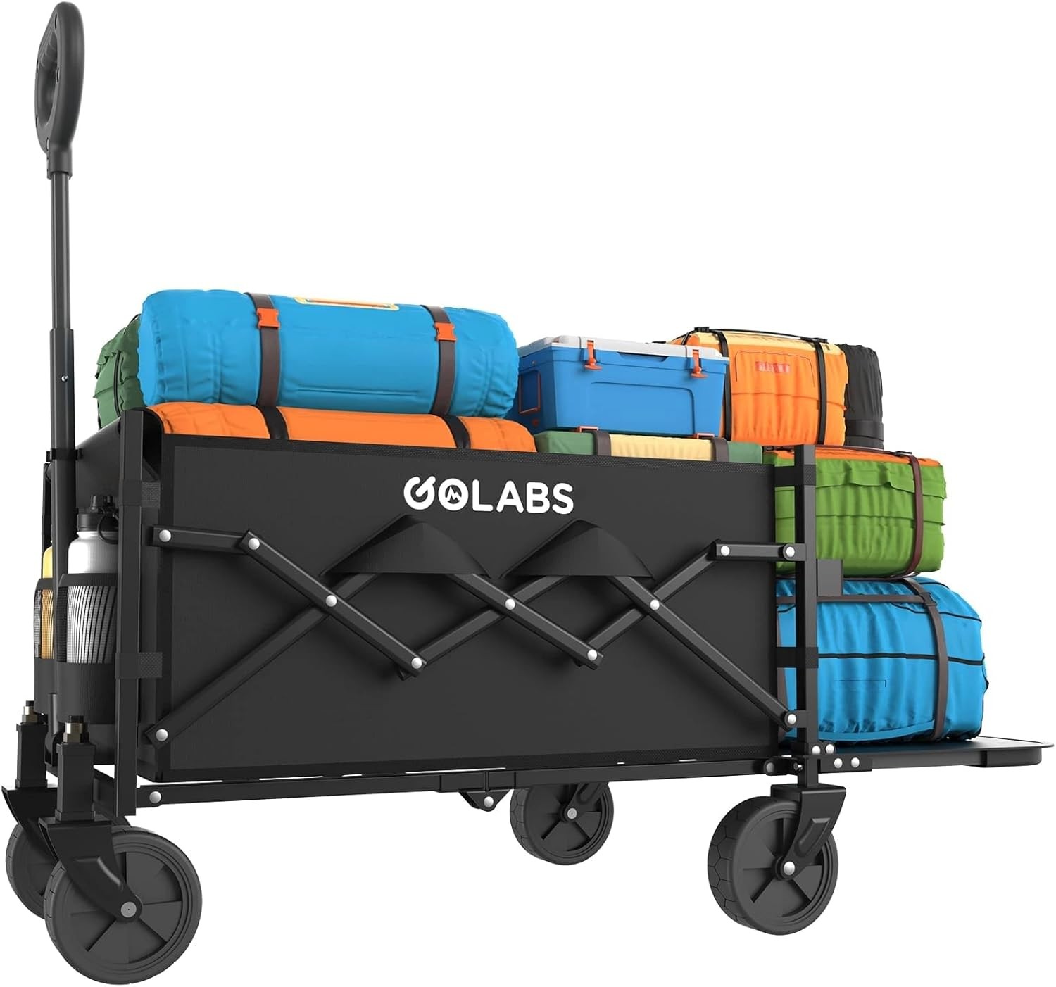 Golabs Collapsible Wagon Cart Max 350lb Load & Expandable Stora, Double