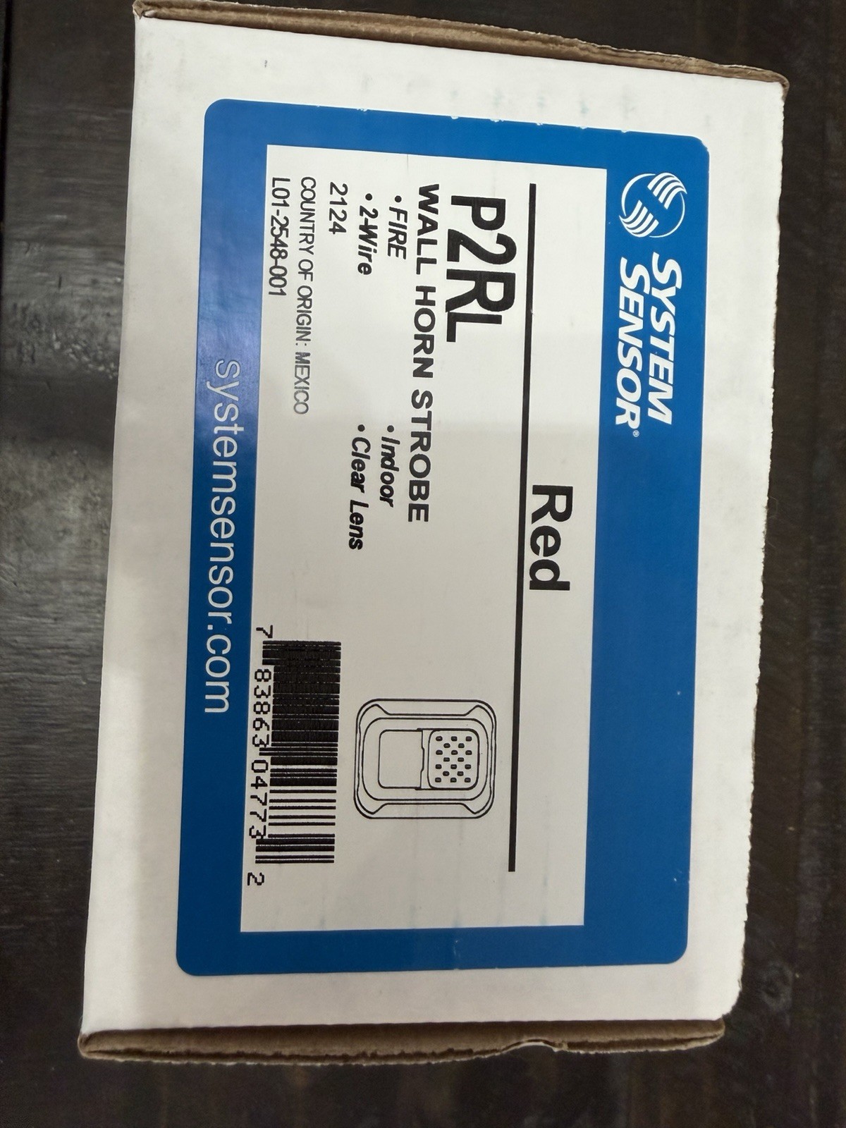 System Sensor P2RL Fire Alarm Horn Strobe Wall Red (NEW IN BOX)