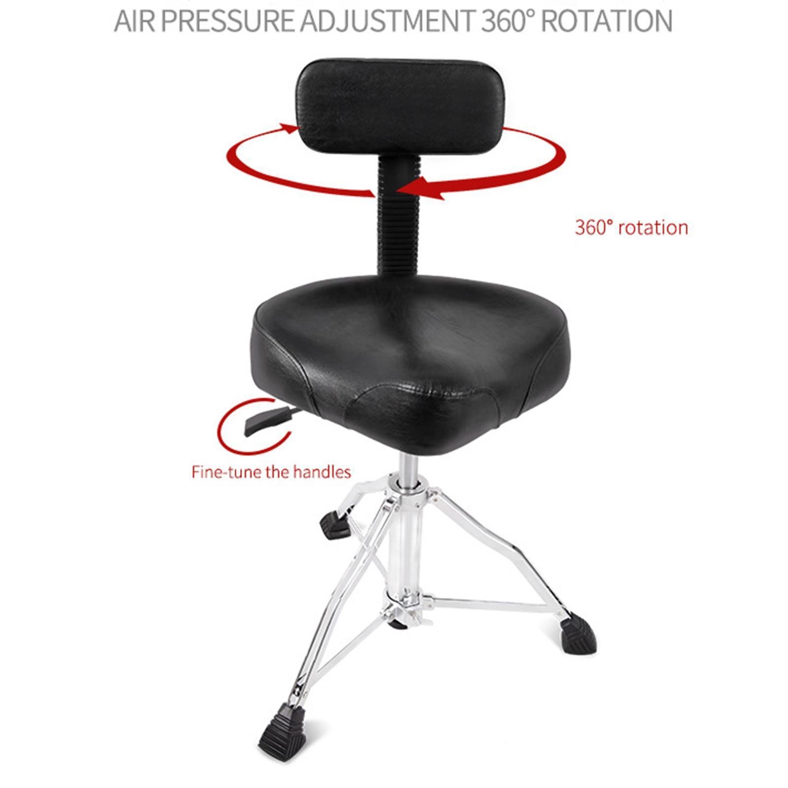 Hydraulic Drum Stool Drum Throne Seat Tripod Legs Comfortable Drum Chair  Thick