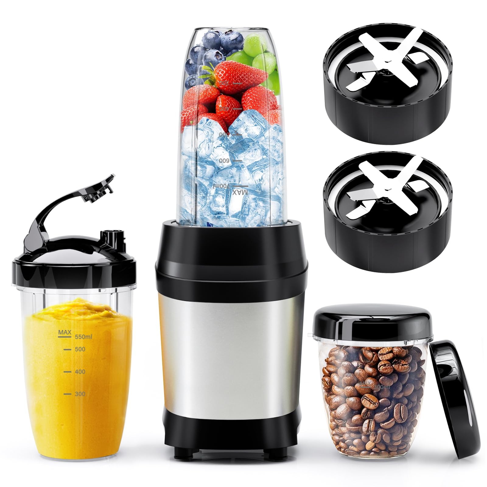 Nahida Blender for Smoothies, 1200W Smoothie Blender for Ice Crushing, Blenders