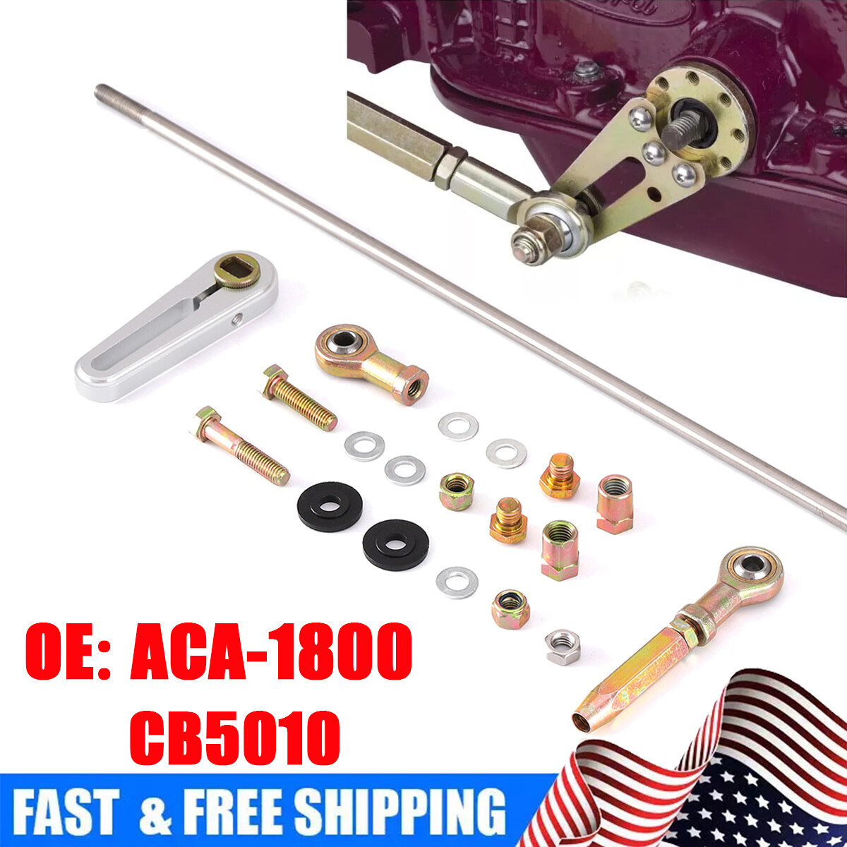 For GM TH-350 TH-400 4L60 4L60E 21" Adjustable Column Shift Linkage Kit ACA-1800