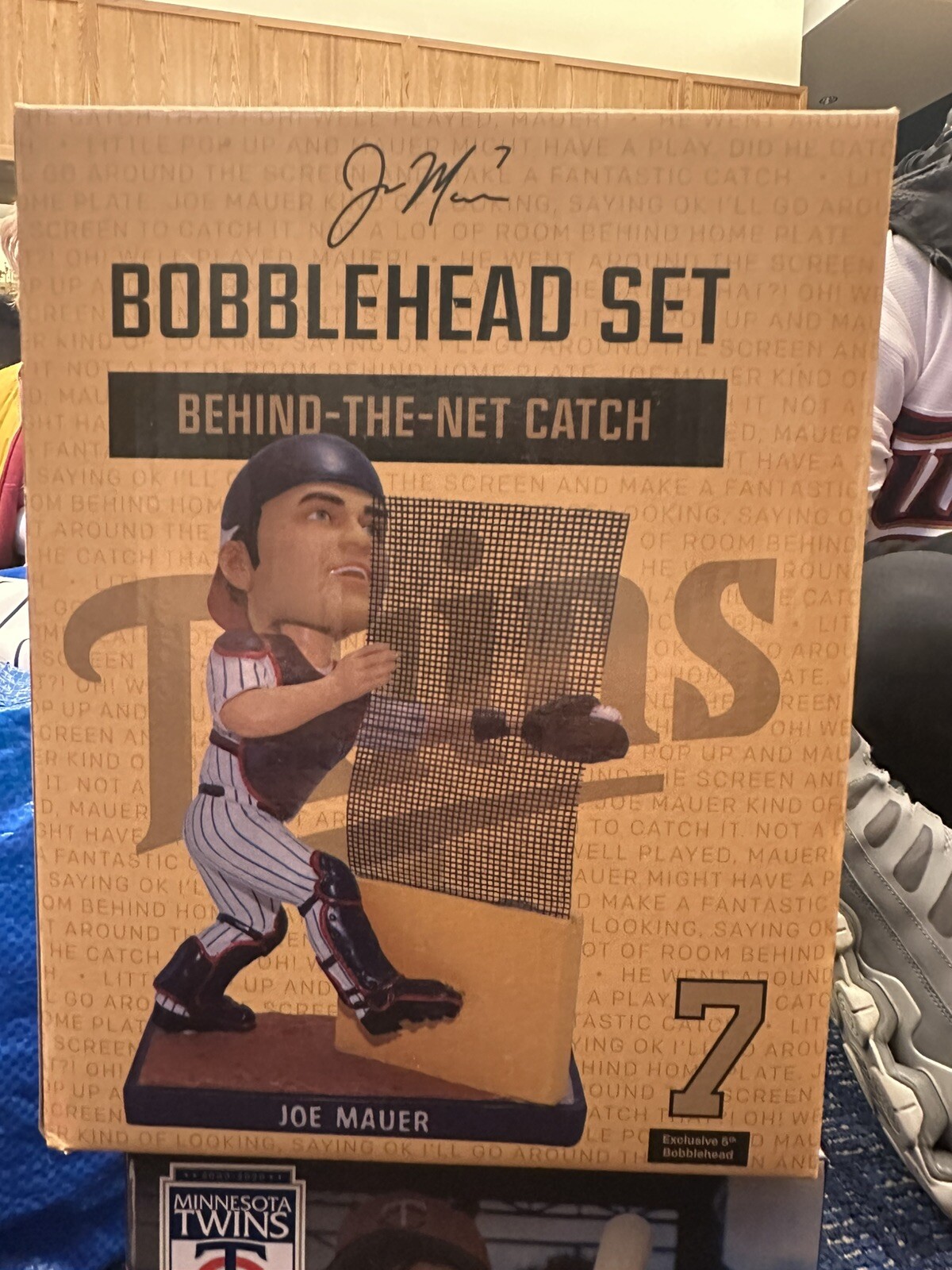 Joe Mauer Bobblehead - Behind-The-Net Catch - RARE - BRAND NEW