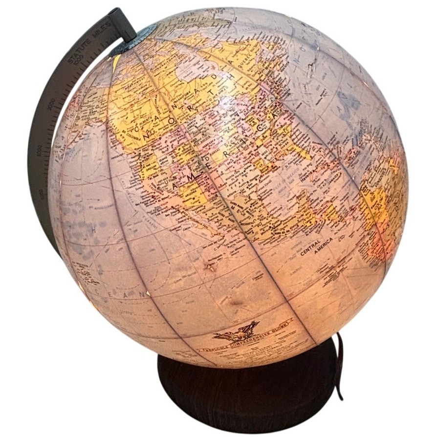 Replogle 12” Illuminated World Globe Wood Base