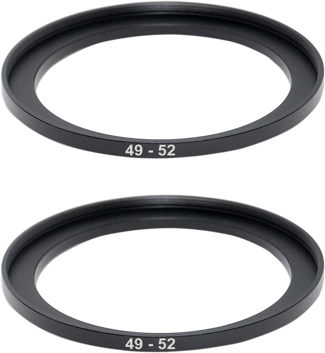 (2 Pcs) 49-52MM Step-Up Ring Adapter, 49Mm to 52Mm Step up Filter Ring, 49Mm Mal