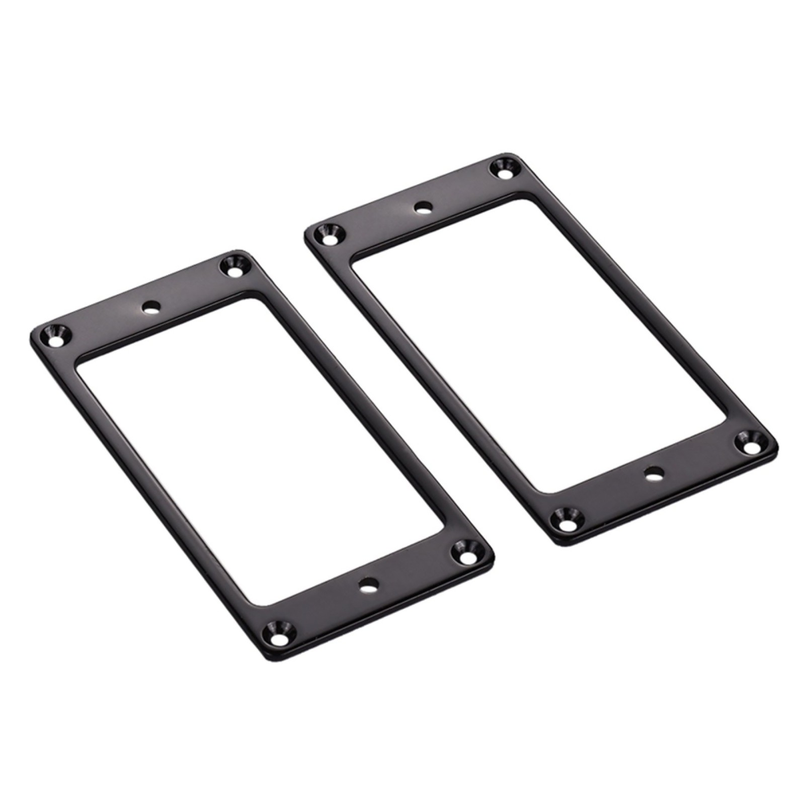2* Black Iron Humbucker Pickup Mounting Ring Frame Bridge Neck Flat Parts A