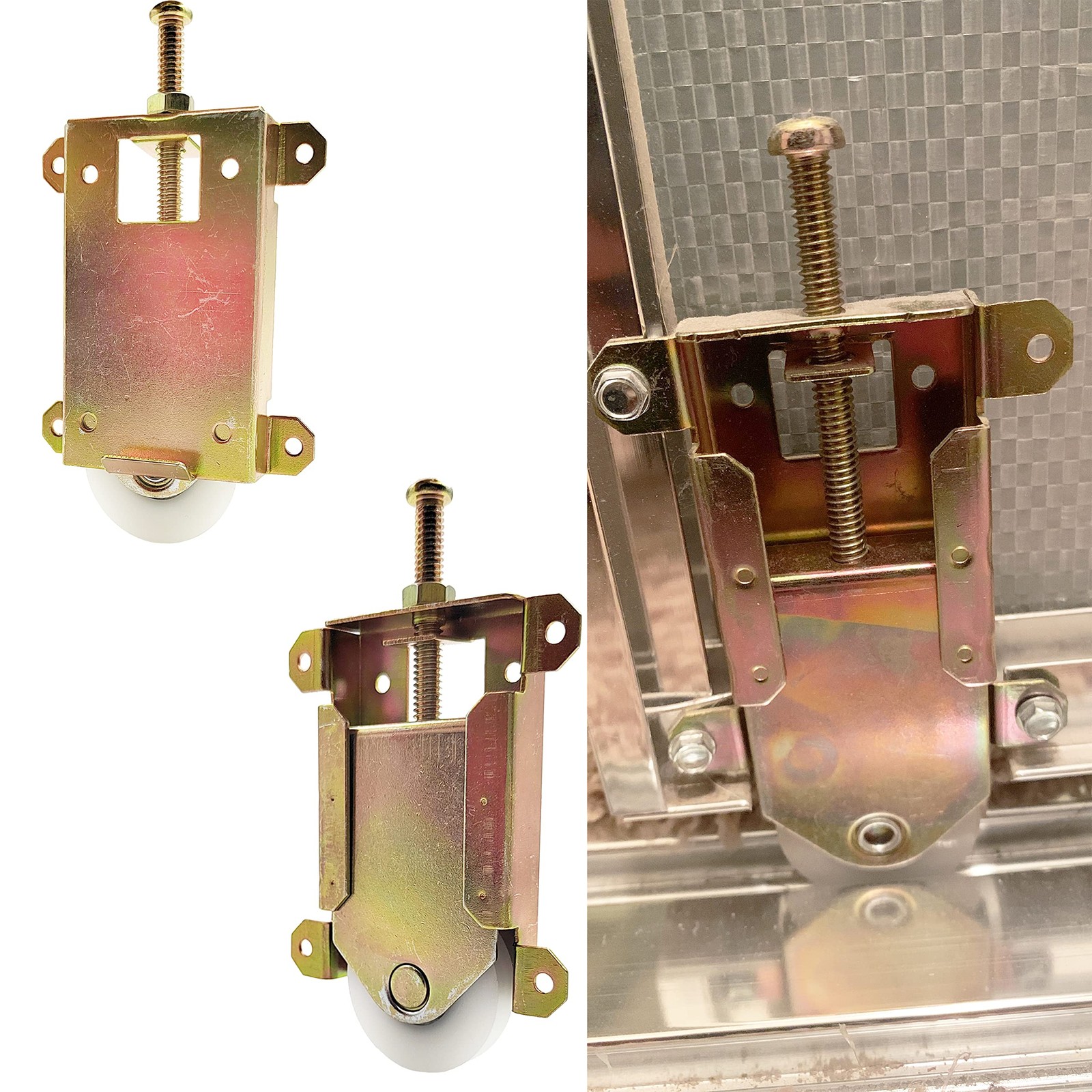 Sliding Mirror Door Rollers Assembly Fit 2-1/2" H.C. - 2Pack, Classic