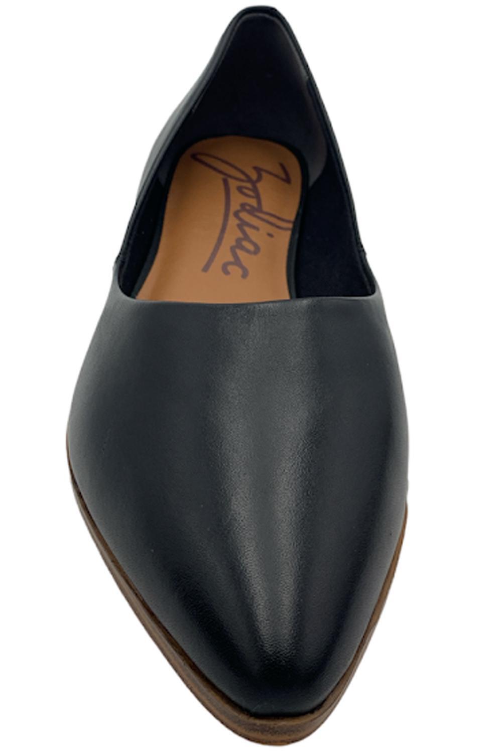 Zodiac Leather Flats Hill Black