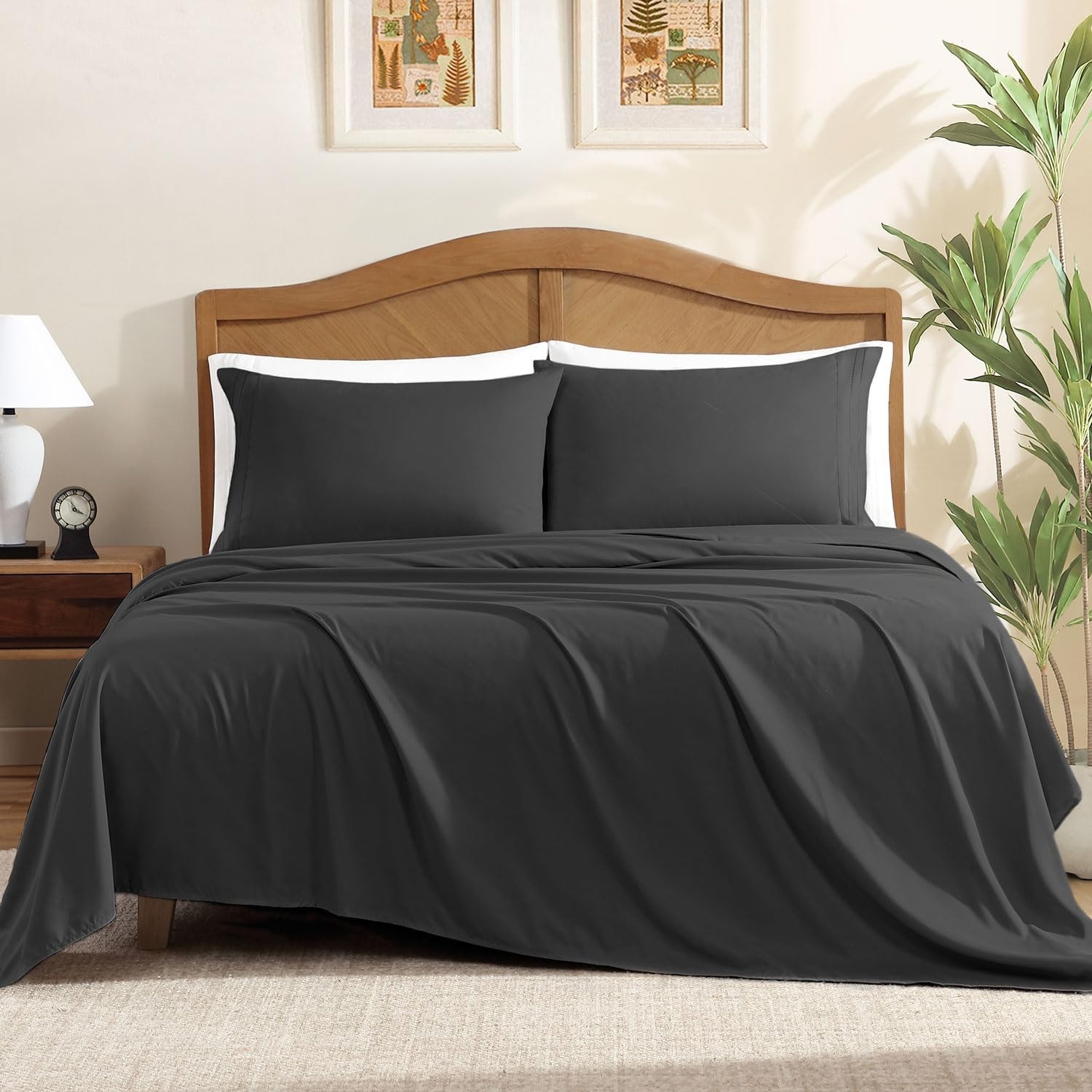 3/4 Piece Lightweight Microfiber Sheet Set Soft Deep Pocket Bedding – ClevaHome
