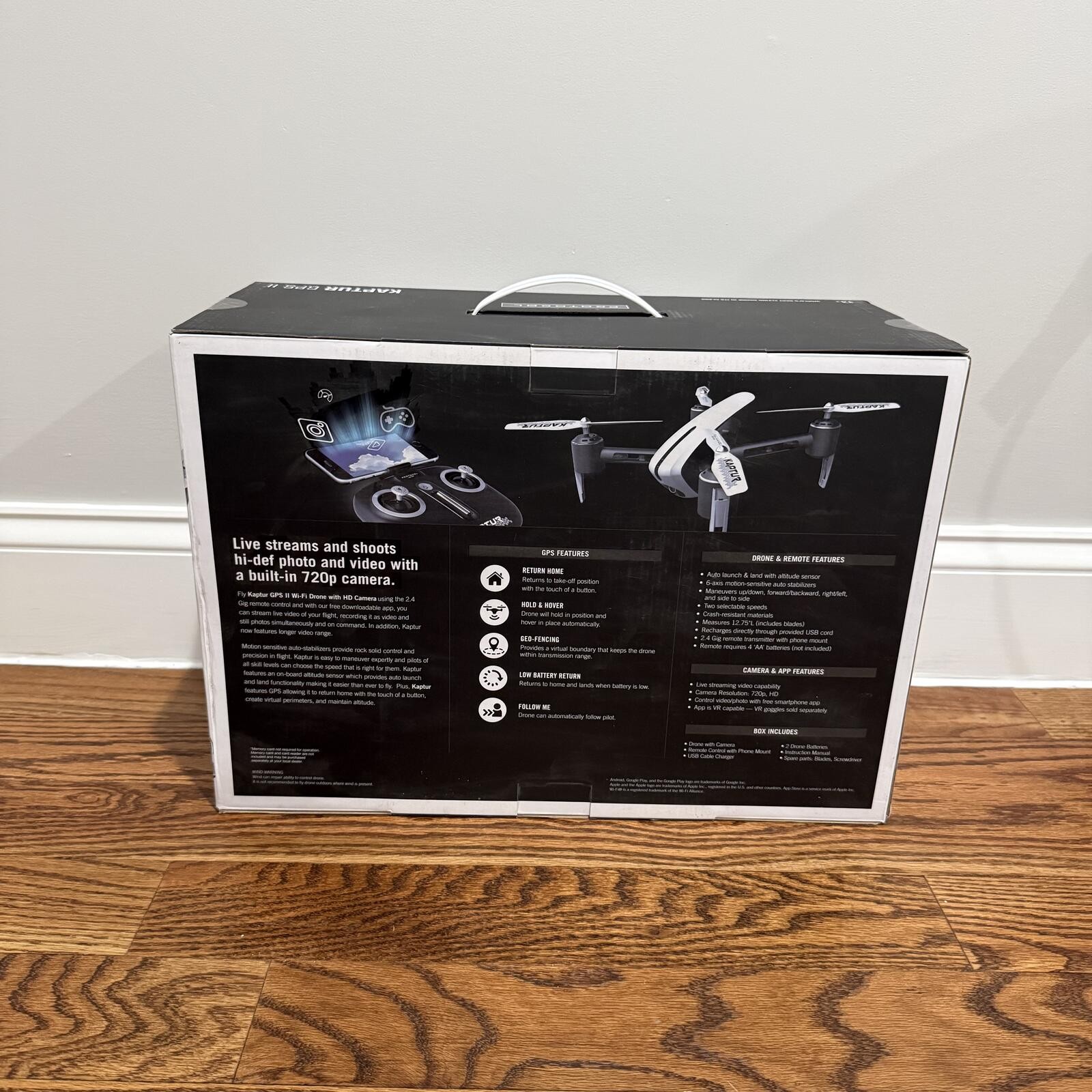 Protocol Kaptur GPS II Wi-Fi Drone with HD Camera, In Hand!
