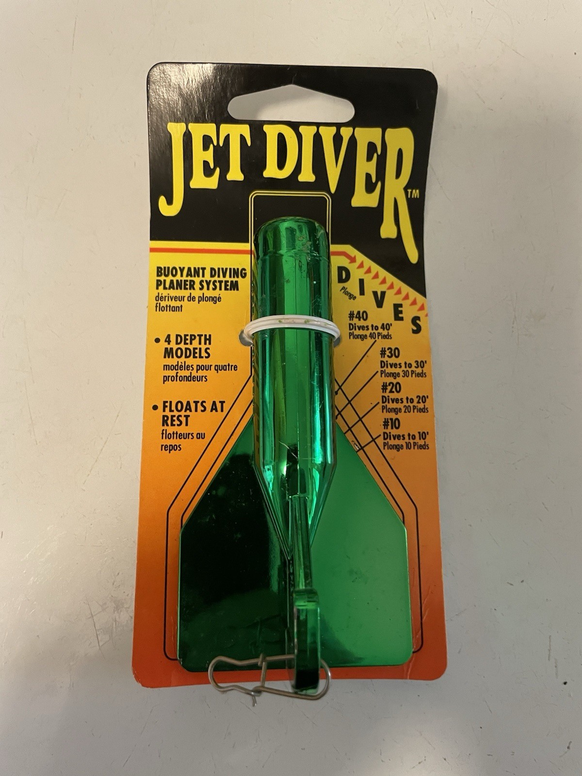 Luhr Jensen Jet Diver Buoyant Diving Planer. New in package. Green.