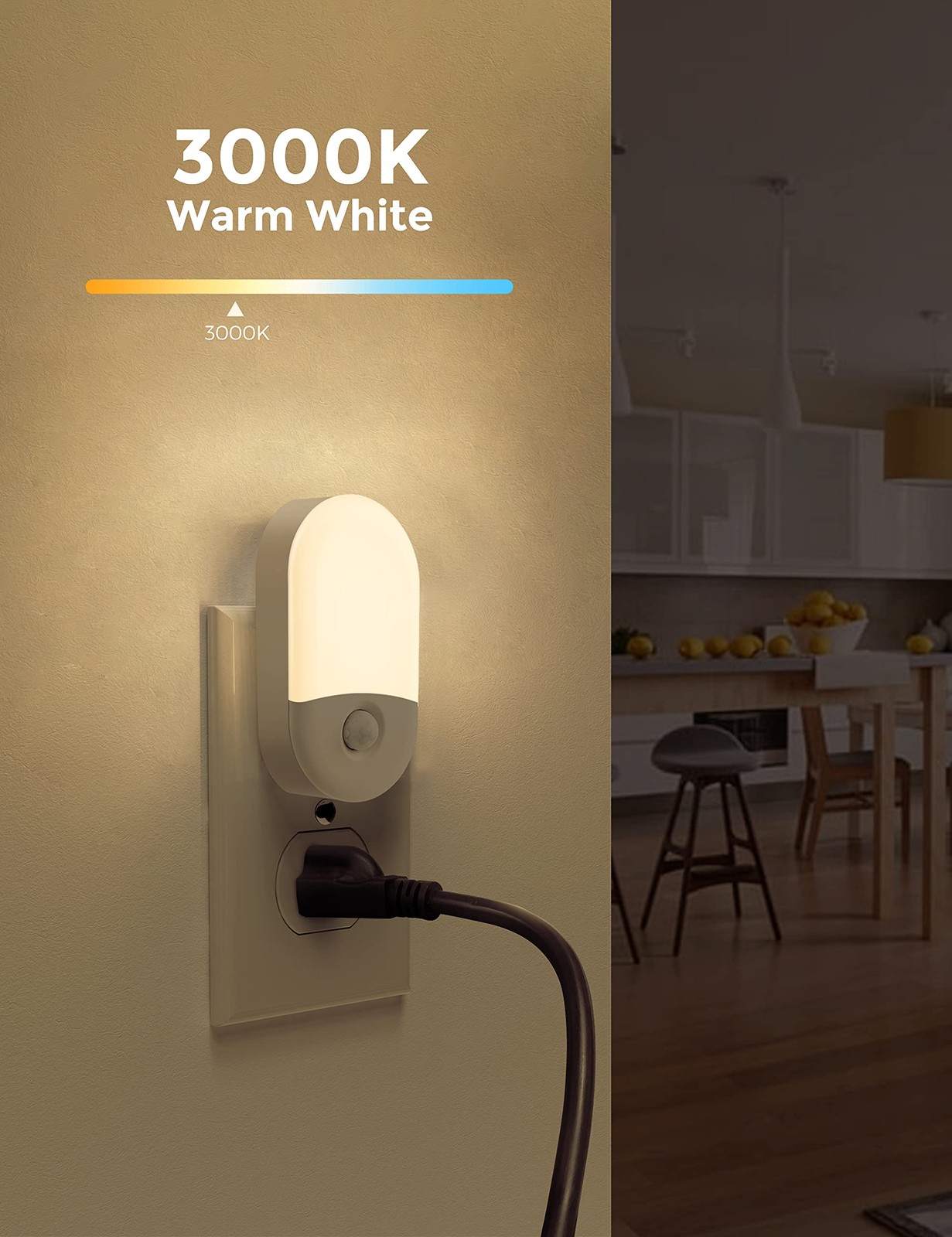 L LOHAS LED Motion Sensor Night Light, 2Pack, 2 PACKS, Soft White