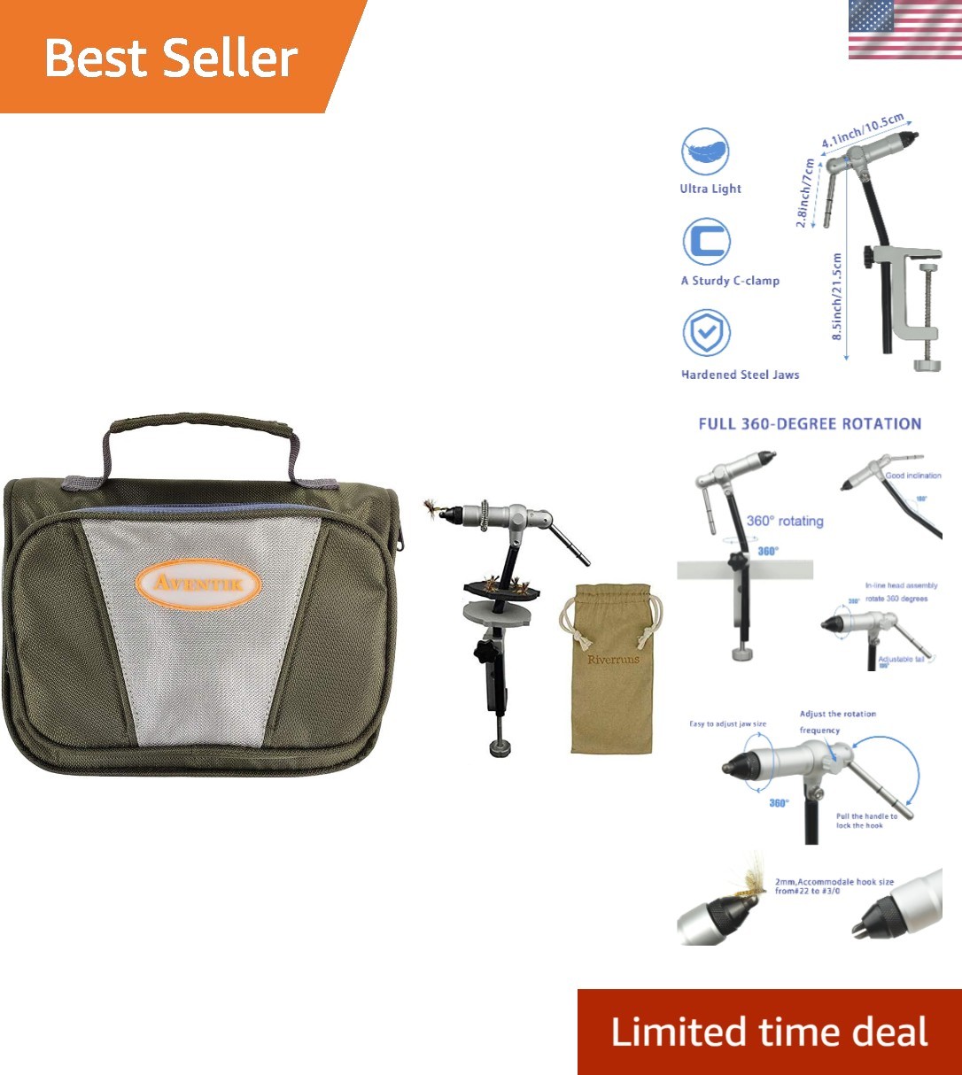 Quality Rotary Fly Tying Vise Fly Tying Tools Fly Tying Materials