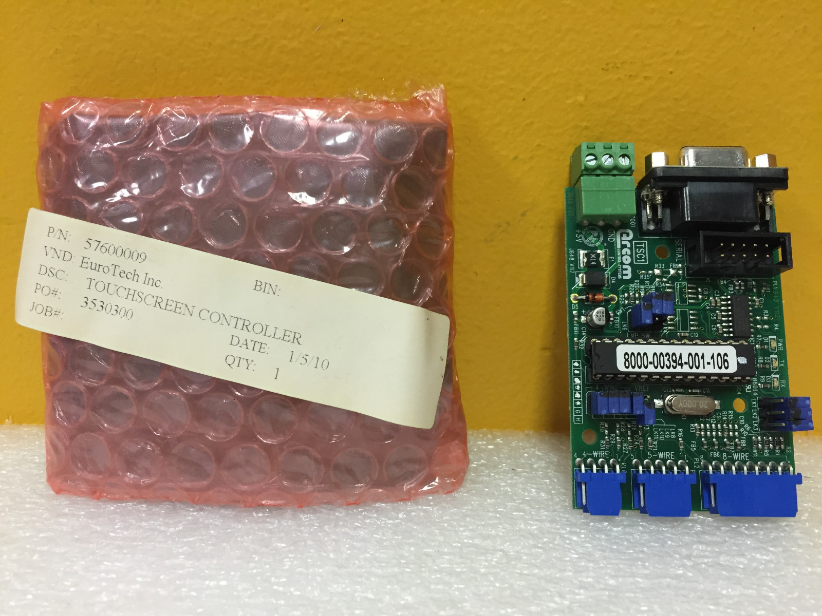 Eurotech / Arcom TSC1-R6 RS-232 Touchscreen Controller. New in Box!