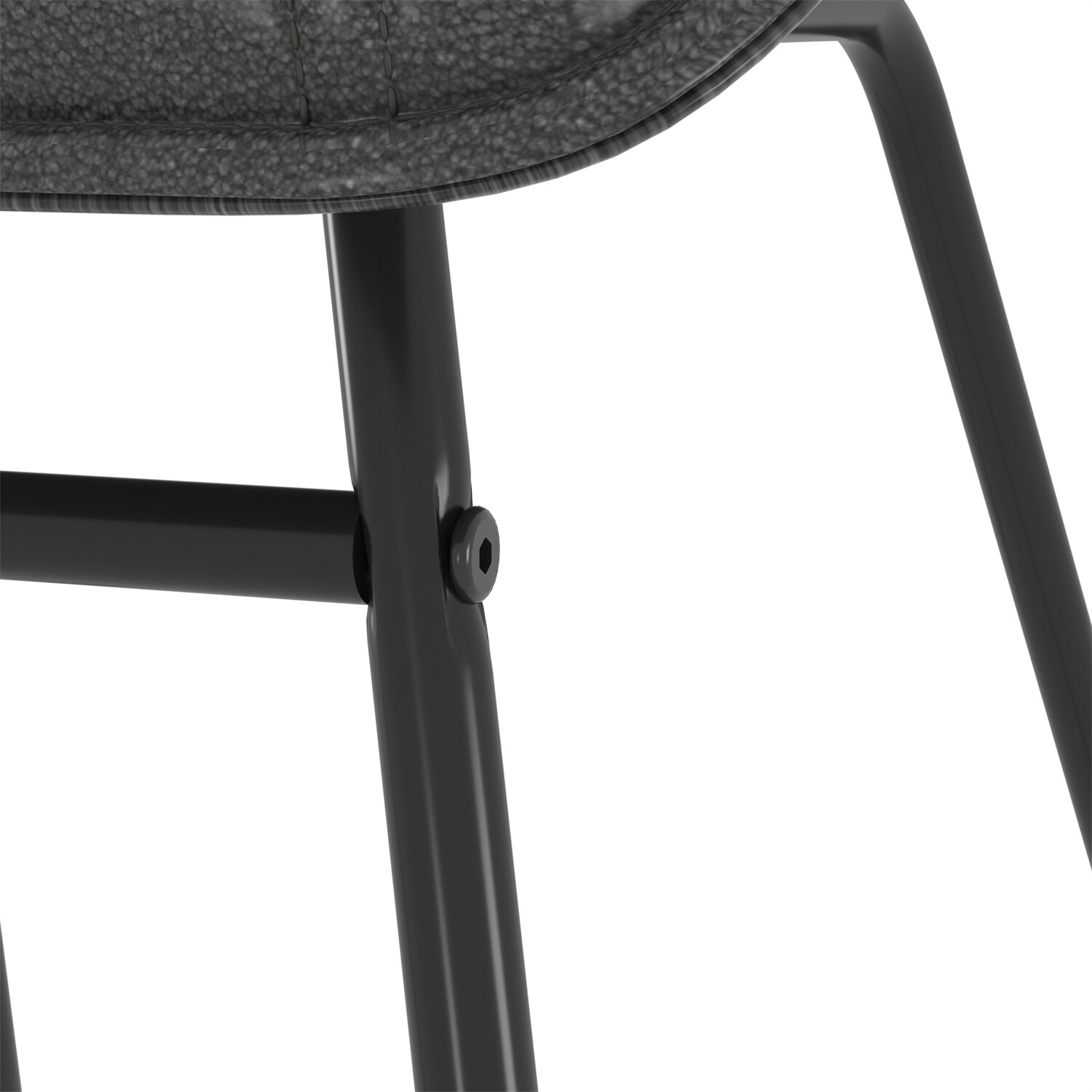 Set of 2 Leather Bar Stool Modern Kitchen Counter Height Dining Chairs Gray US