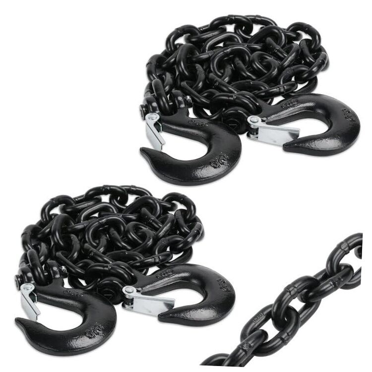 3/8" x 35" Grade 70 Trailer Safety Chain, Clevis 3/8" x 35" (2 PCS) Black