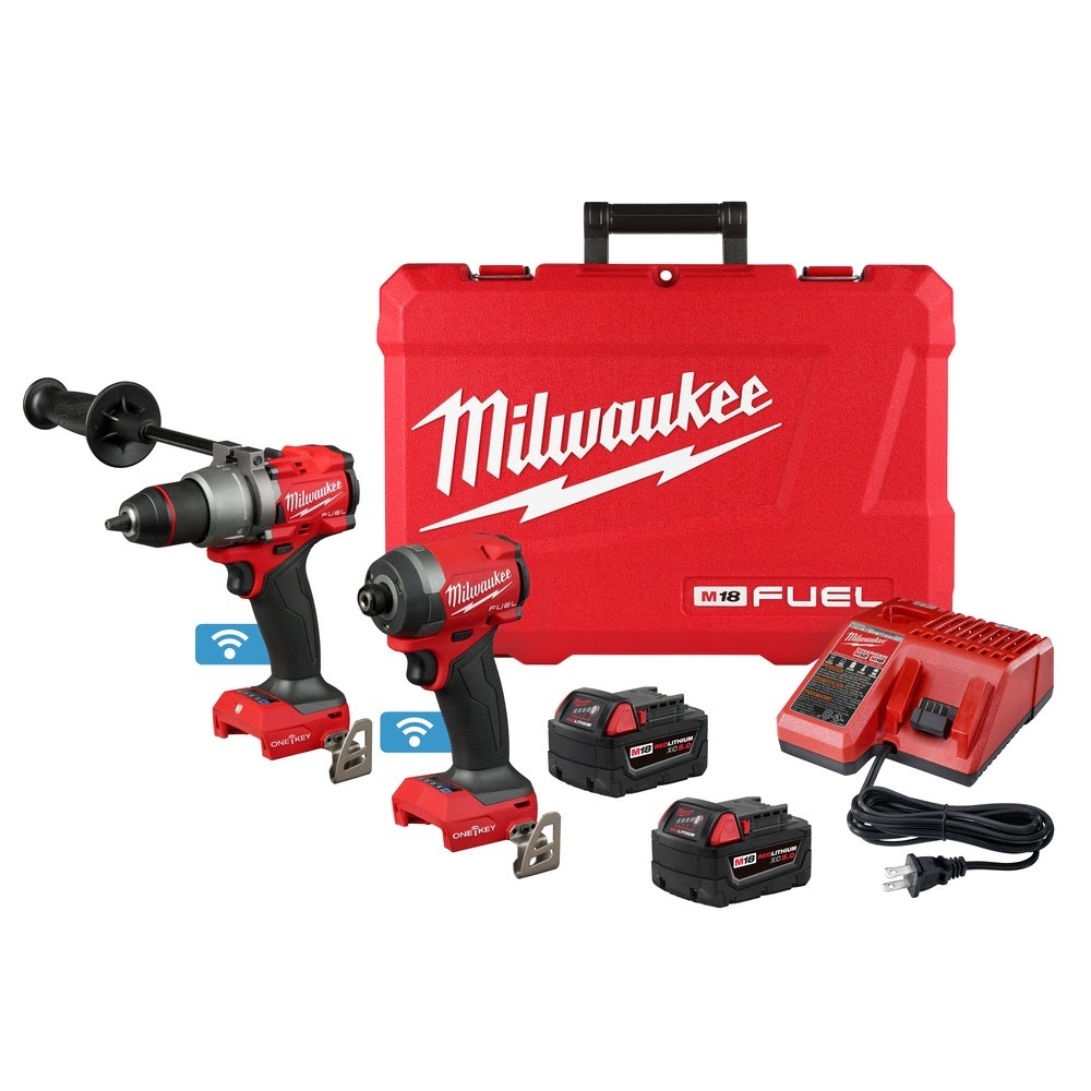 Milwaukee 3696-22 M18 FUEL 18V Cordless 2-Tool Combo Kit w/ ONE-KEY