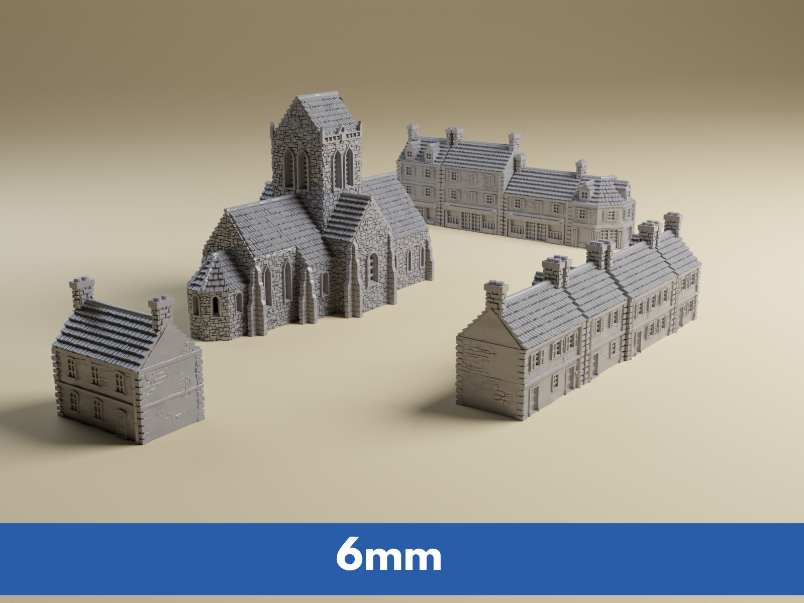 6mm Sainte-Mère-Église bundle  | 1:285 scale WWII tabletop wargaming terrain
