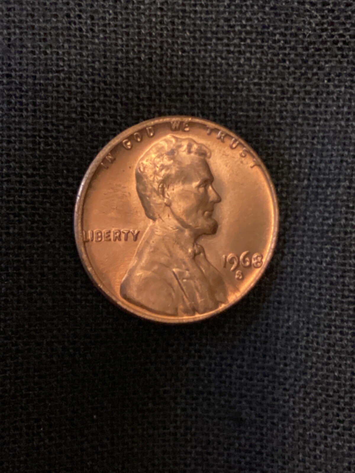 1968 S Lincoln Memorial Cent BU RD Free Shipping