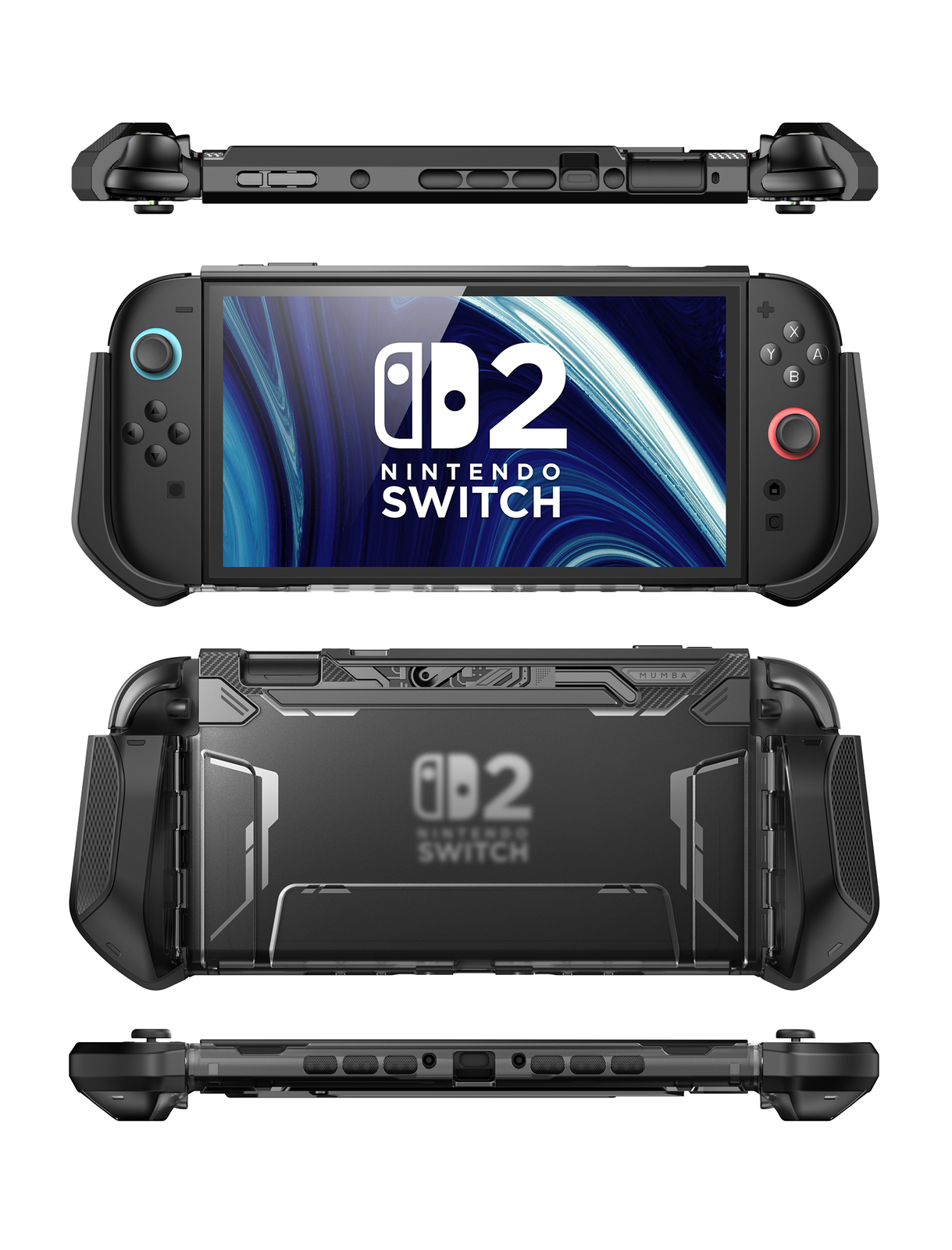 Mumba Full Protection Dockable Case For Nintendo Switch 2 (7.9") TPU Grip Cover