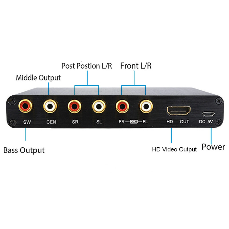 4K 3D 5.1CH Audio Extractor Decoder AC3/DTS Sound RCA 1080p HDMI Video Converter