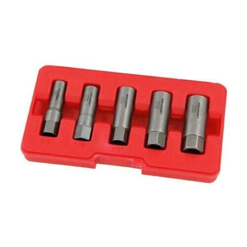 5pc Deep Twist Socket Set 10/16mm Damaged Nut & Bolt Extractor 3/8"Dr Easy Outs