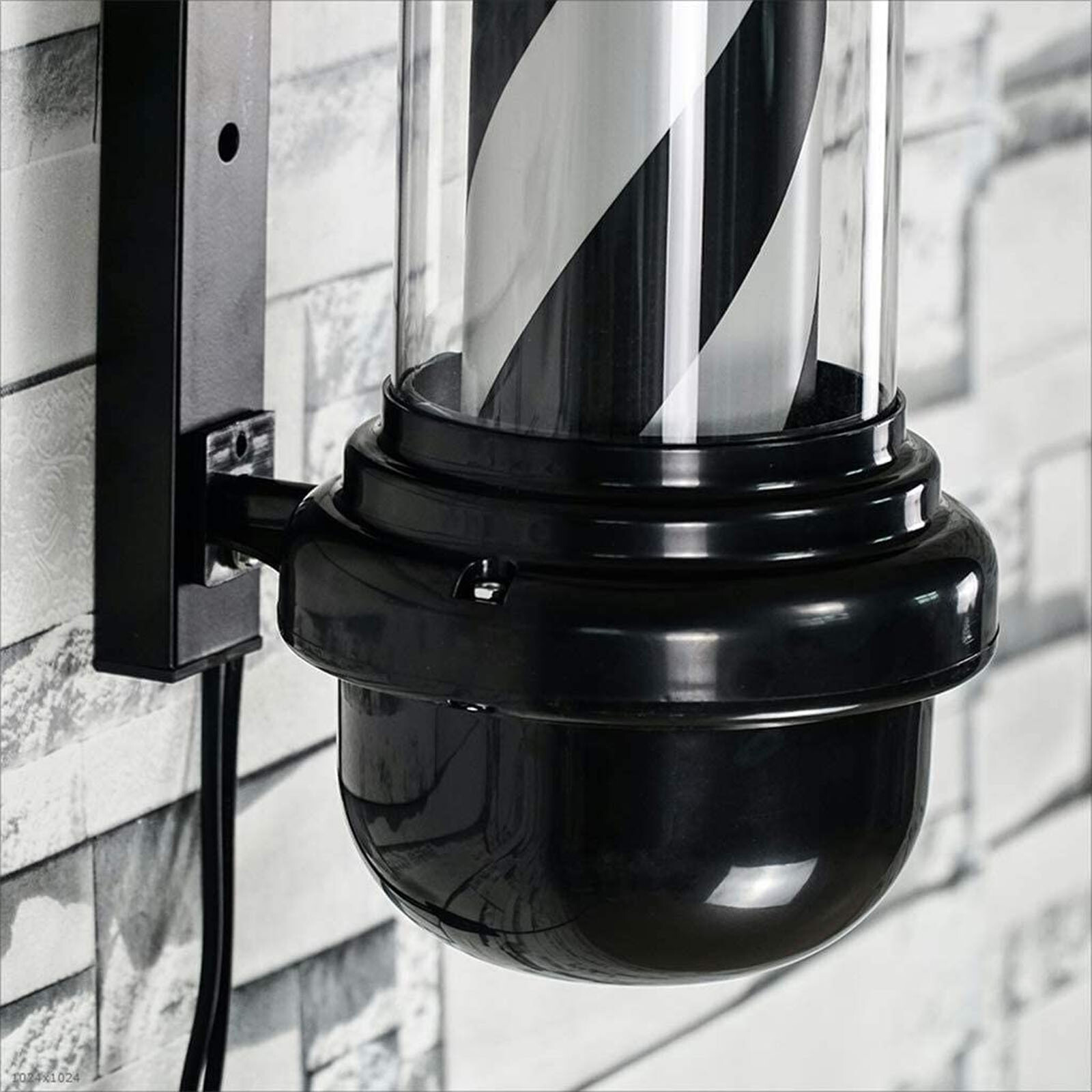 Barber Pole Rotating Light LED Barber Shop Stripes Wall Lamp Hair Salon Sign NEW