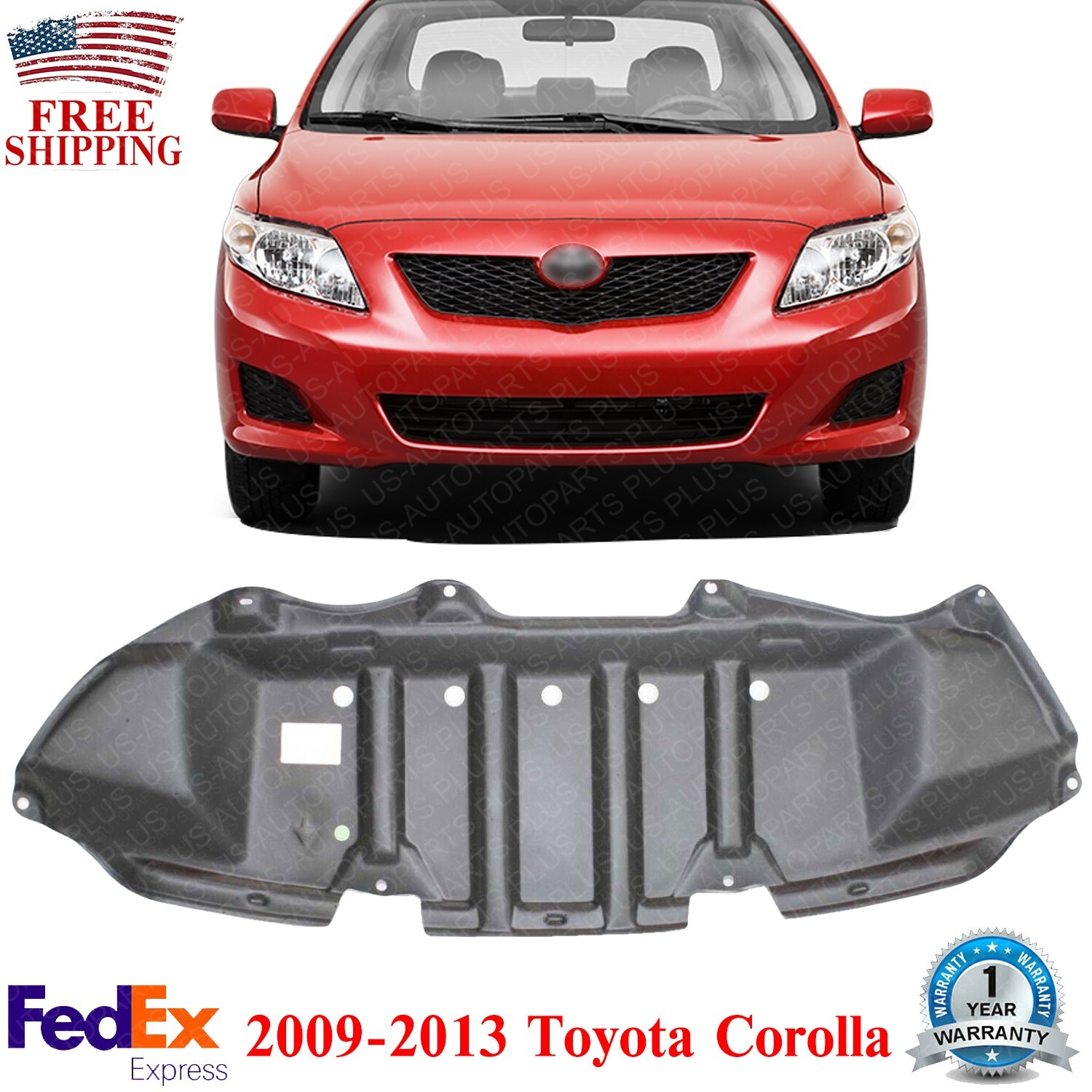 Front Engine Splash Shield Under Cover For 2009-2013 Toyota Corolla