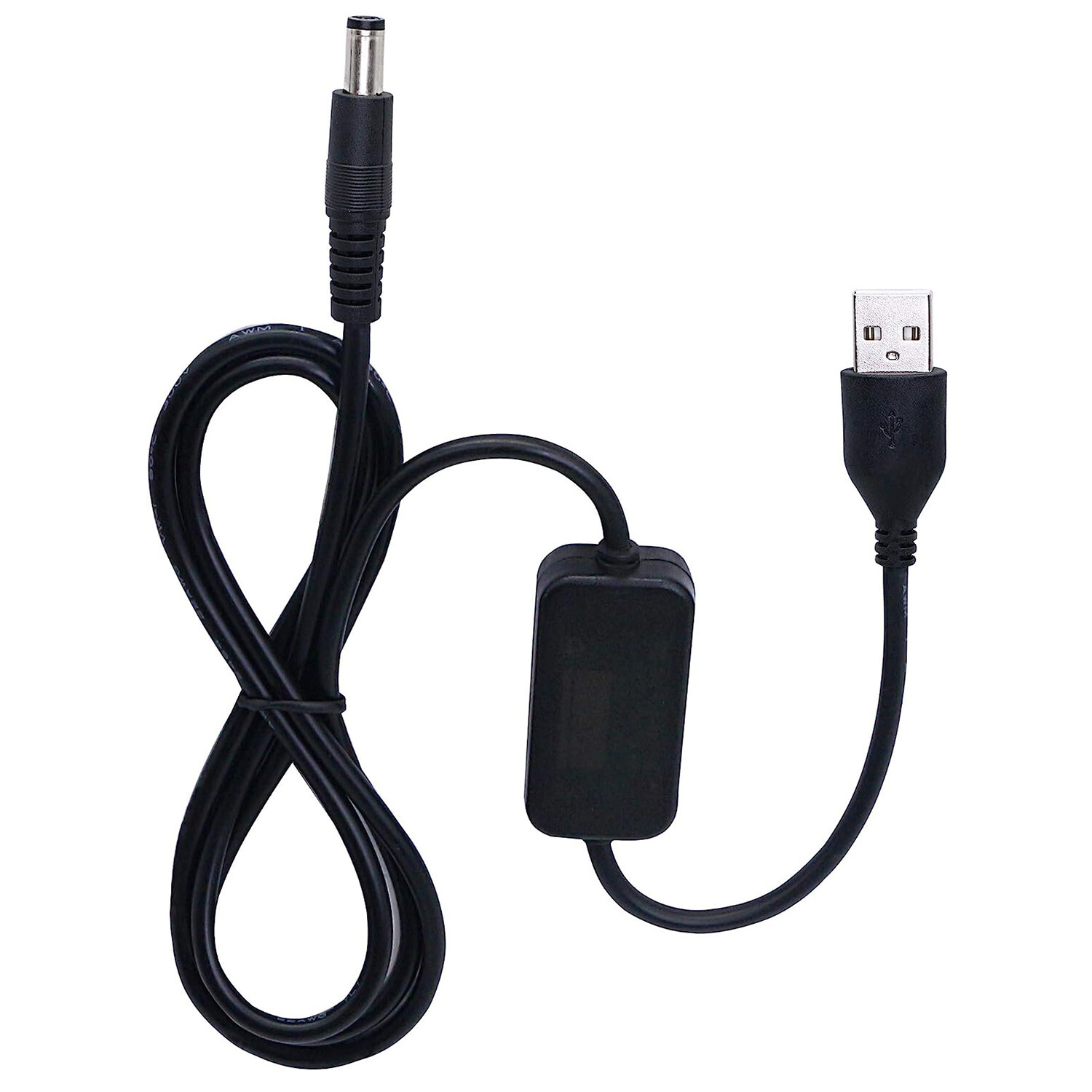 USB to DC 5.5mm x 2.1mm 5V To 12V Converter Step Up Voltage Power Camera Cable