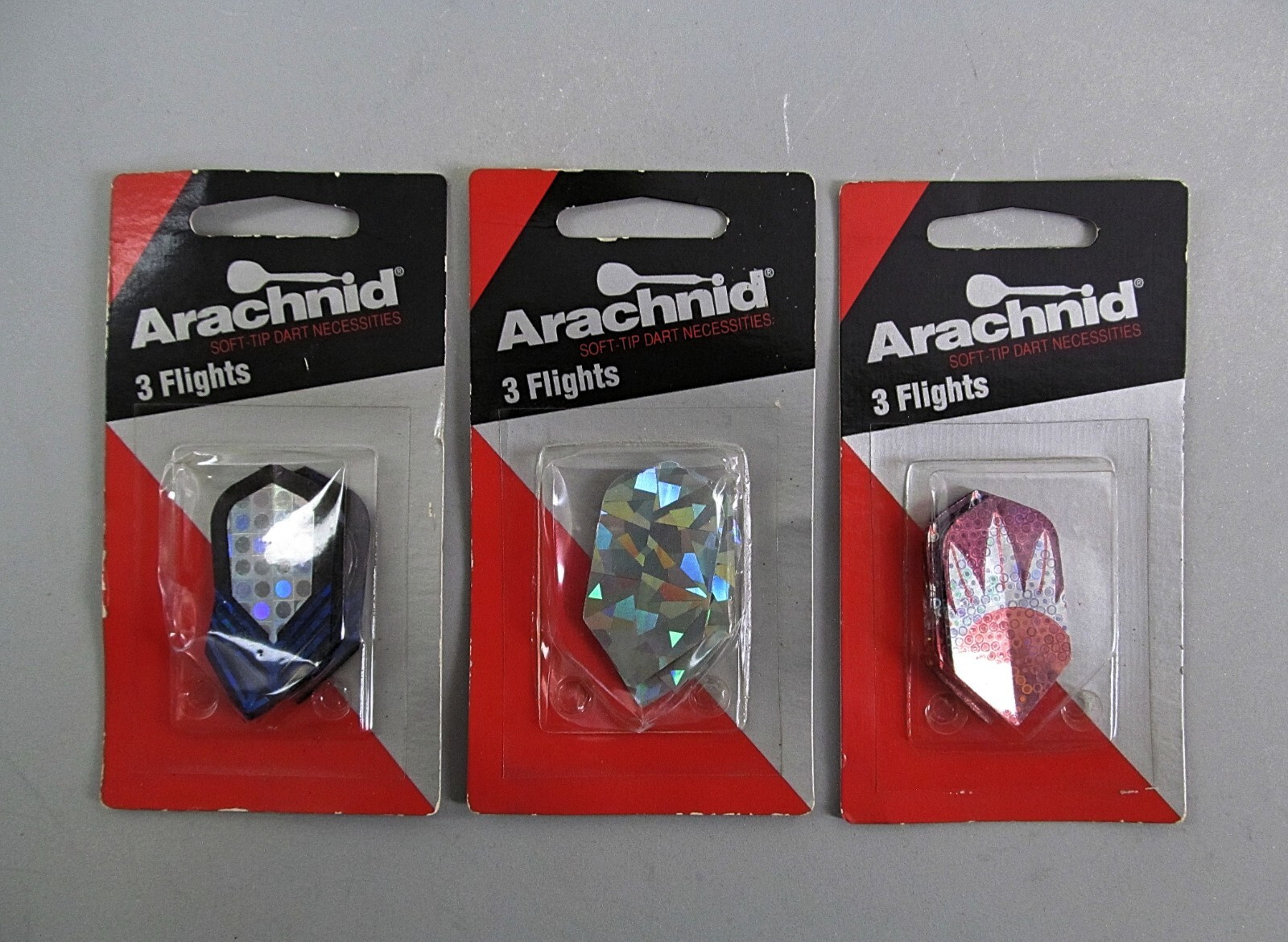 Vintage 90s Arachnid Soft Tip Dart Flights 3 Packs of 3 New ARA-N230 37952