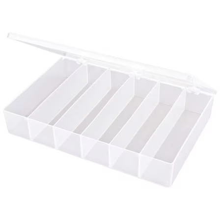 Flambeau T806 Compartment Box With 6 Compartments, Plastic, 2 5/16 In H X 8-1/2