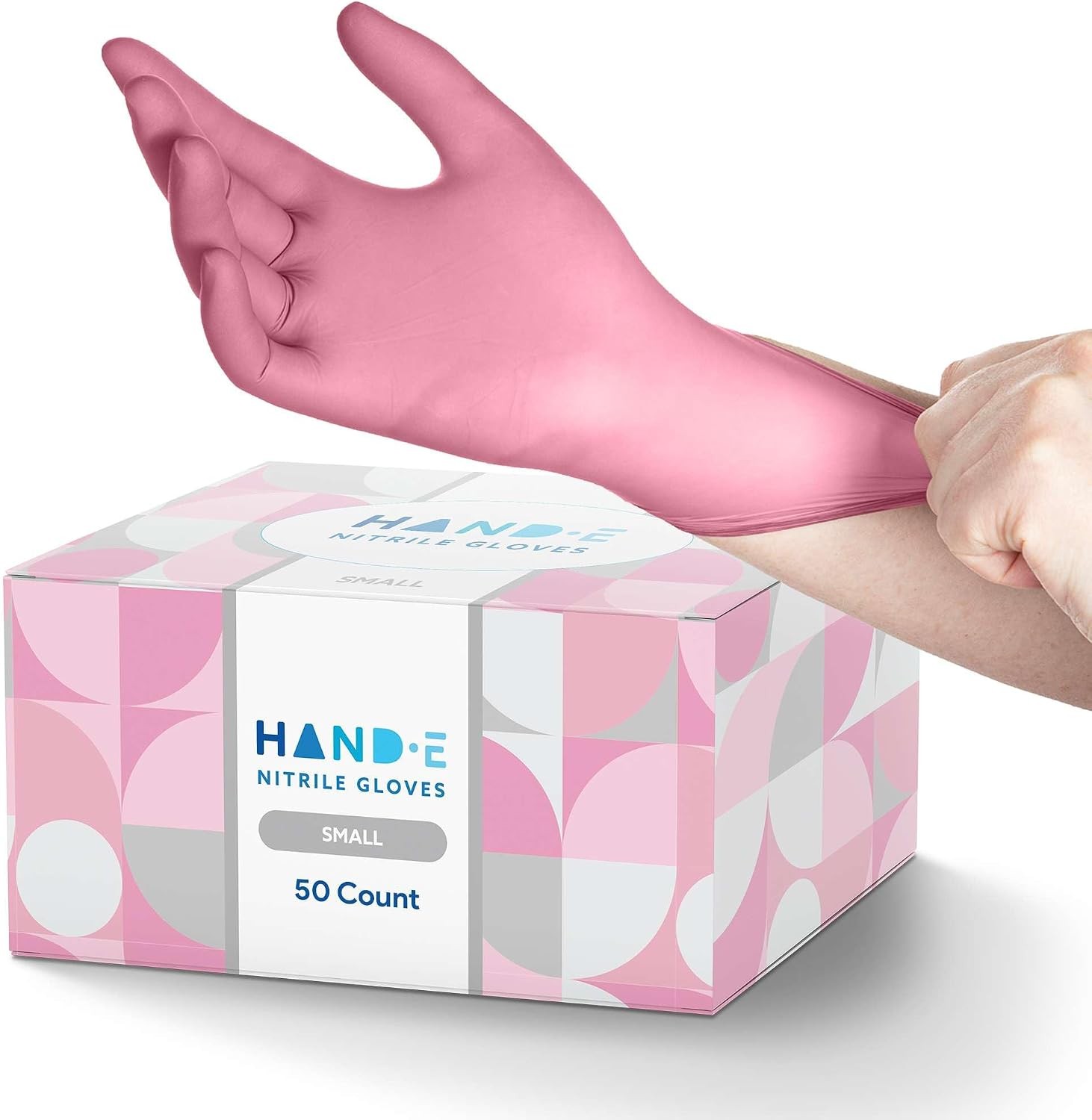 Pink Nitrile Disposable Gloves - Esthetician, Nail Tech, Hair Dye & Stylist,