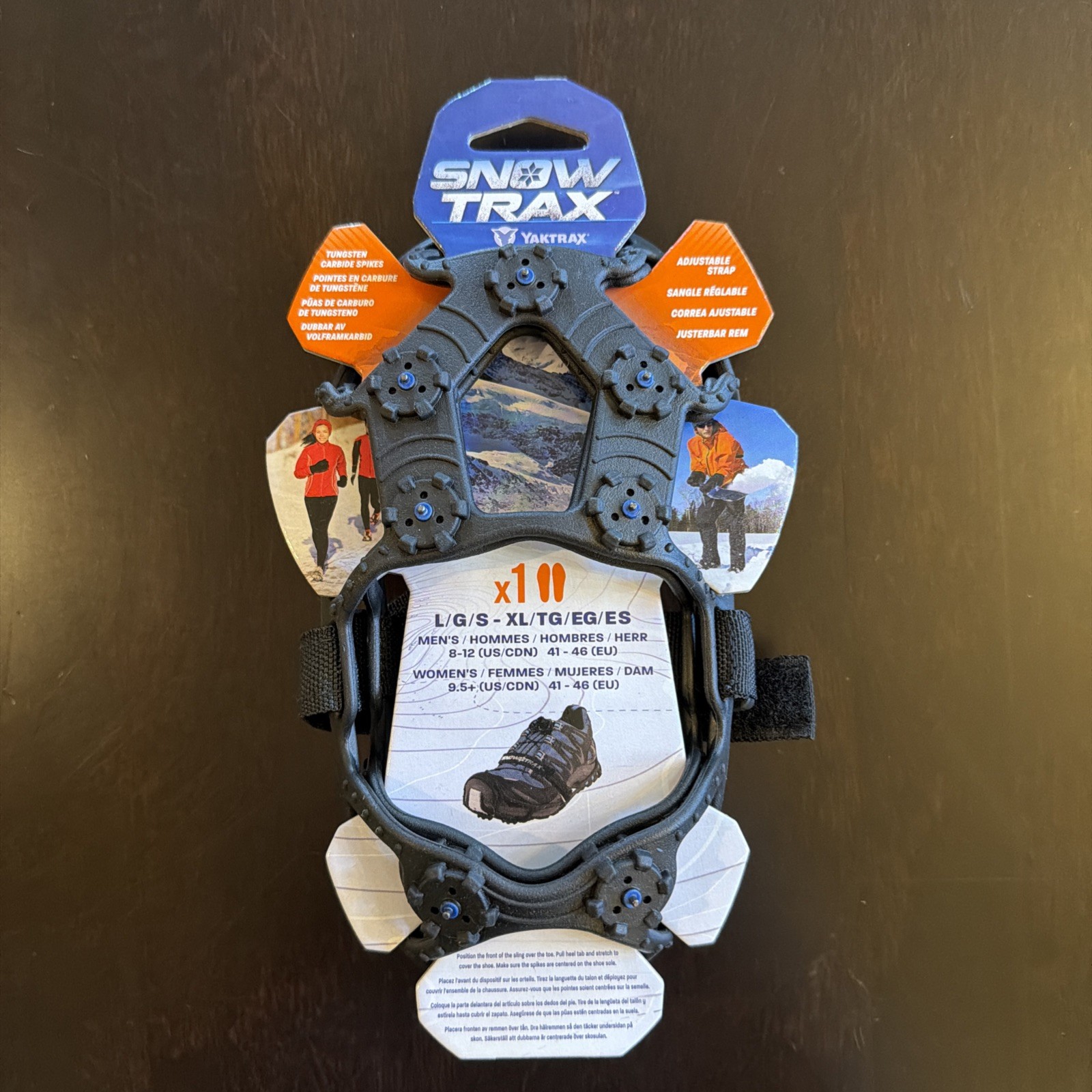 Snow Trax Snowtrax by Yaktrax Traction Gear for Shoes and Boots, L-XL, Men 8-12