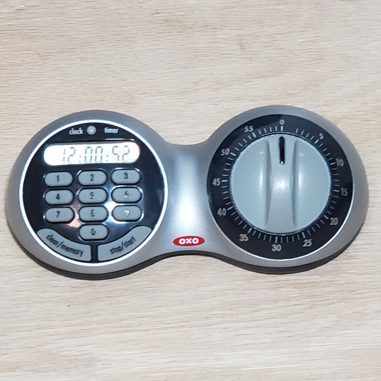 OXO Good Grips Times Squared Dual Timer Silver Analog & Digital Tested Working