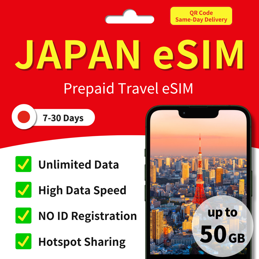 [ eSIM ] JAPAN eSIM SIM  50GB+Unlimited / 7-30 Days 5G 4G ✨Same-Day Delivery✨