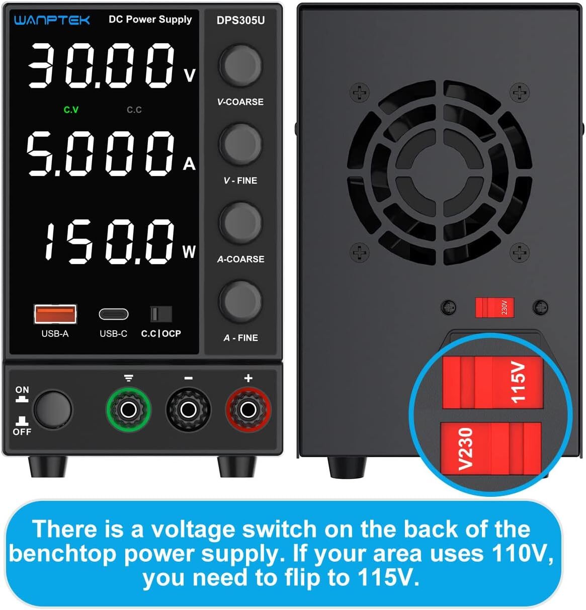 DPS3010U Adjustable DC 0-30V 0-10A Lab Power Supply Variable Signal Sources