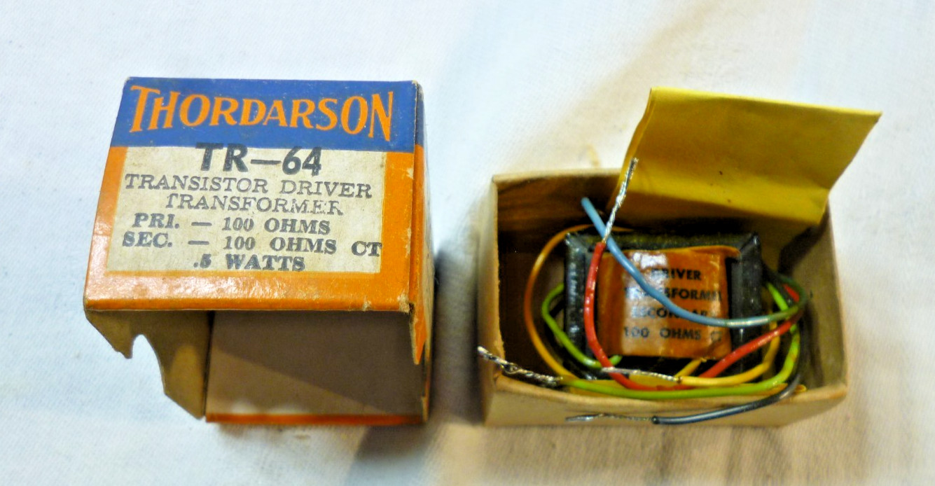 Vintage Thordarson Transistor Driver transformer TR-64. ET-7
