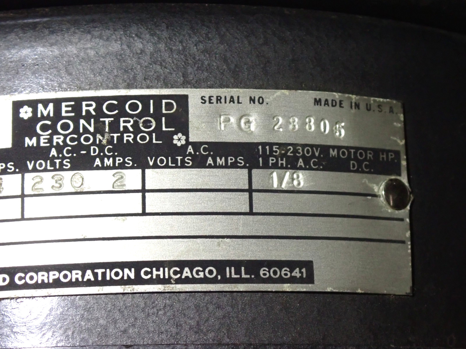 PG-153 MERCOID PRESSURE SWITCH NEW
