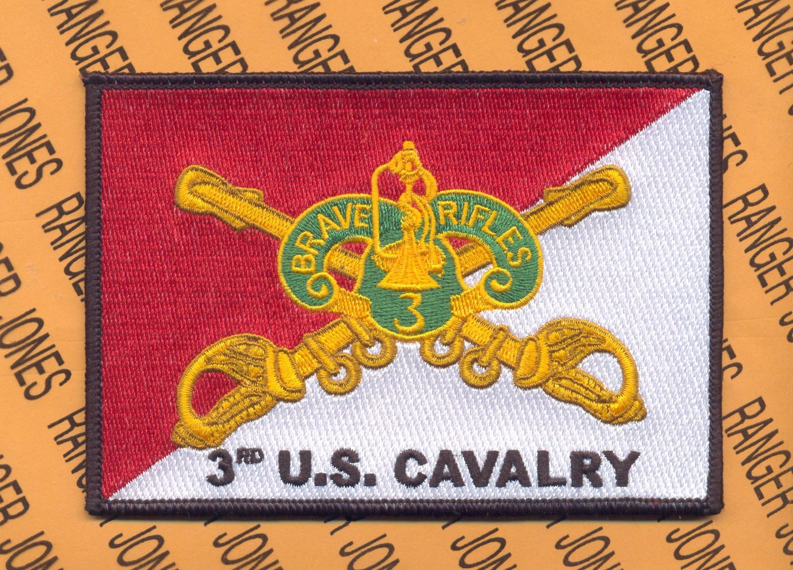 US Army 3rd US Armored Cavalry Regiment ACR "BRAVE RIFLES" ~5" pocket patch