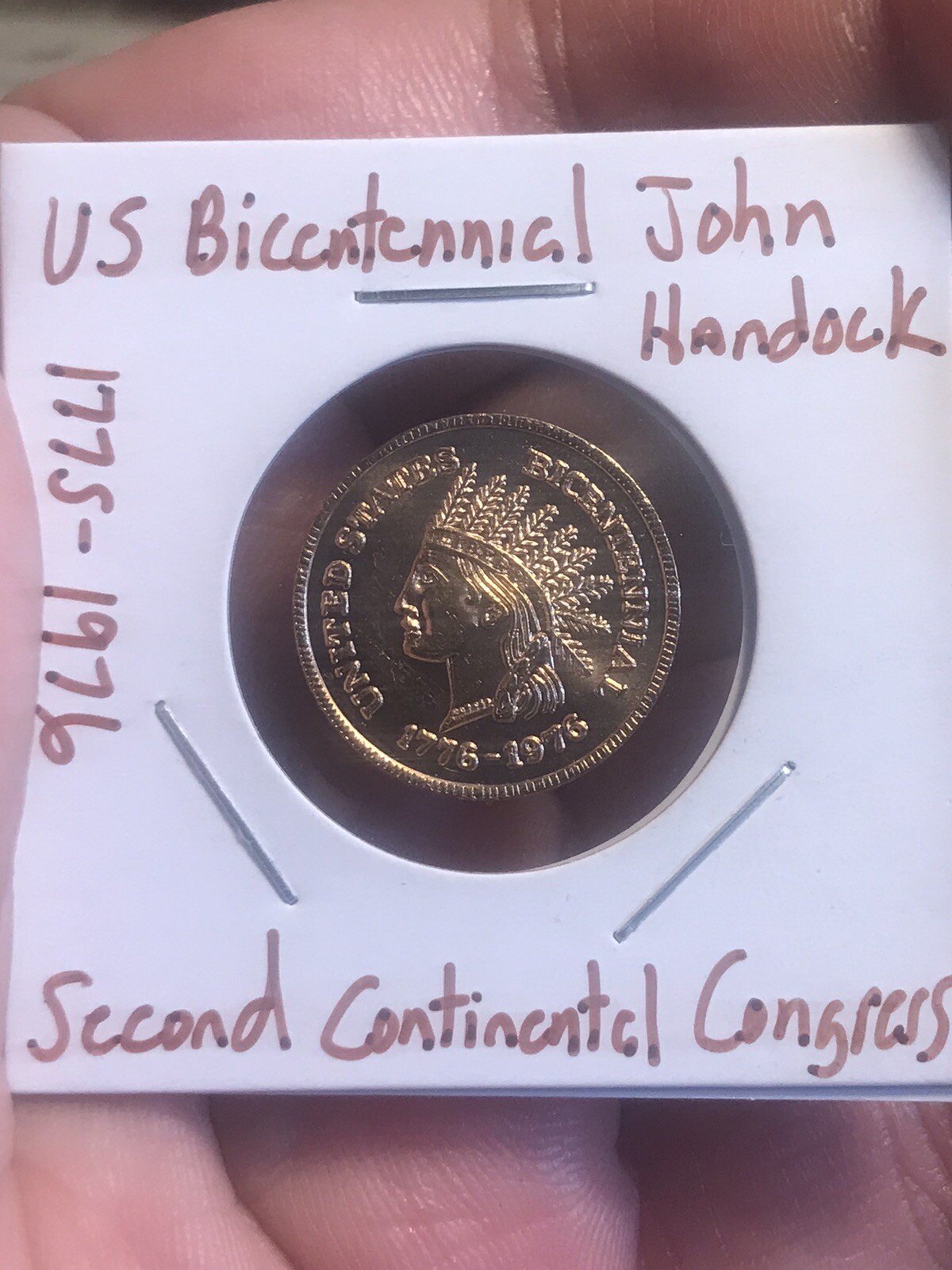 History Token - US Bicentennial John Handcock - Second Continental Congress